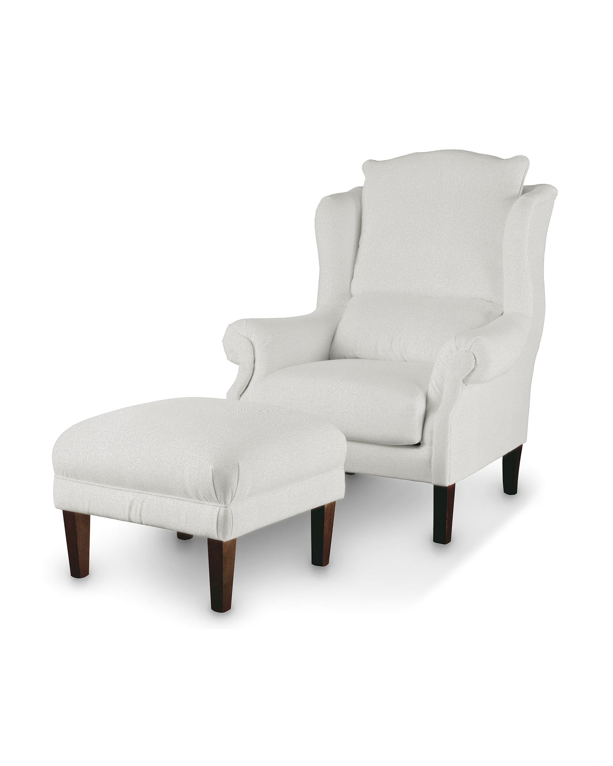 Armchair footstool product colour cream fabric structured (hover)