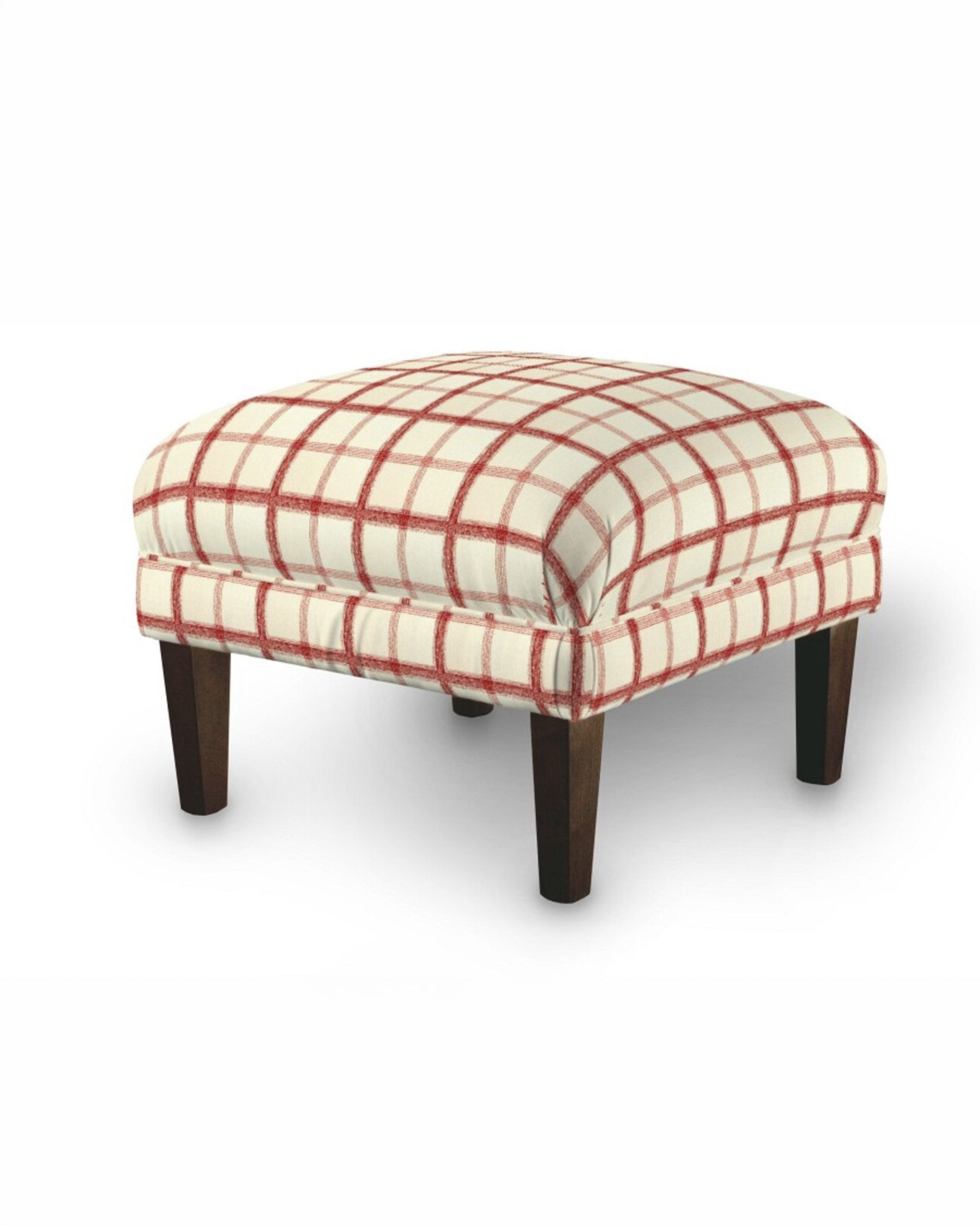 Armchair footstool product colour red fabric patterned