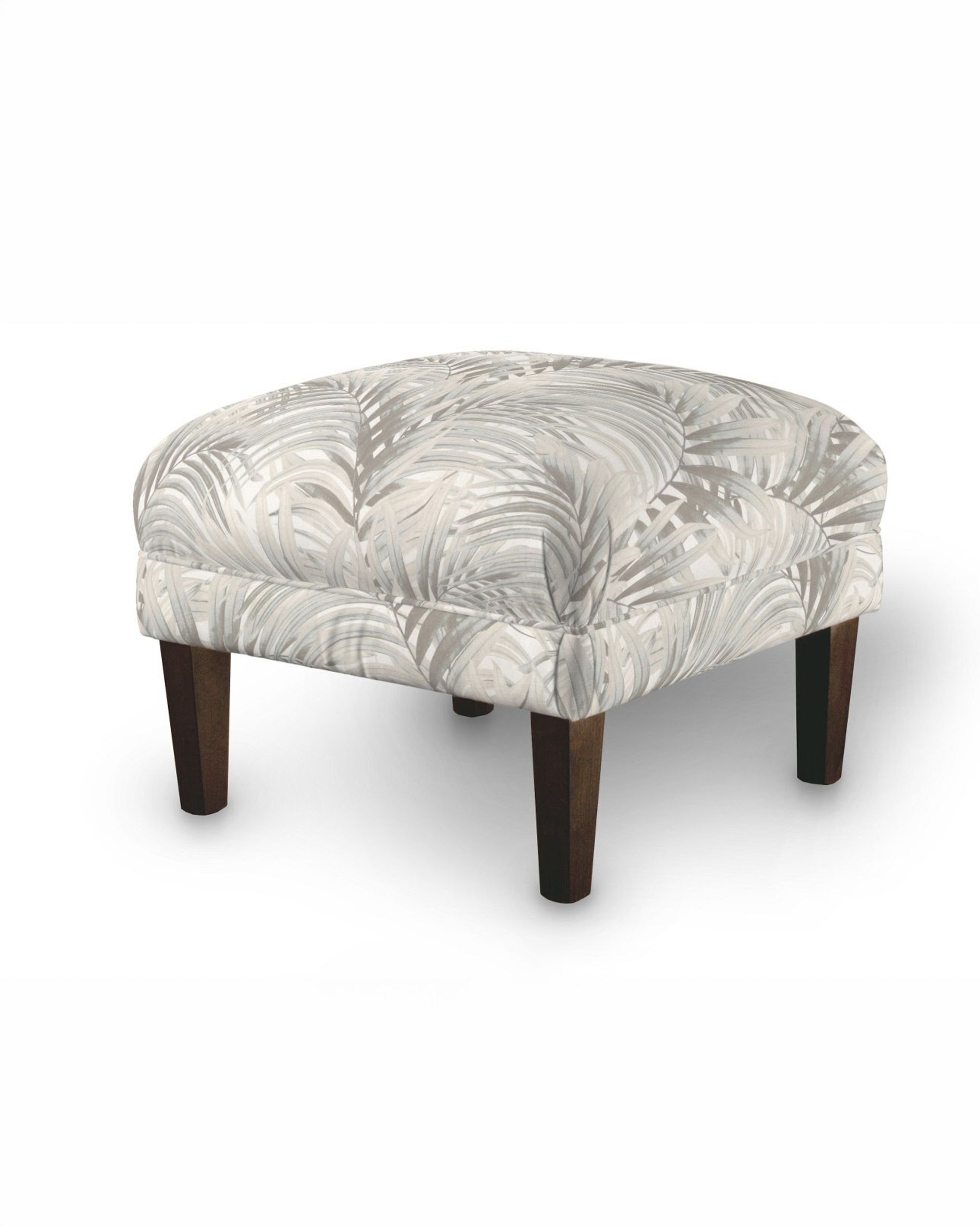 Armchair footstool product colour beige fabric patterned