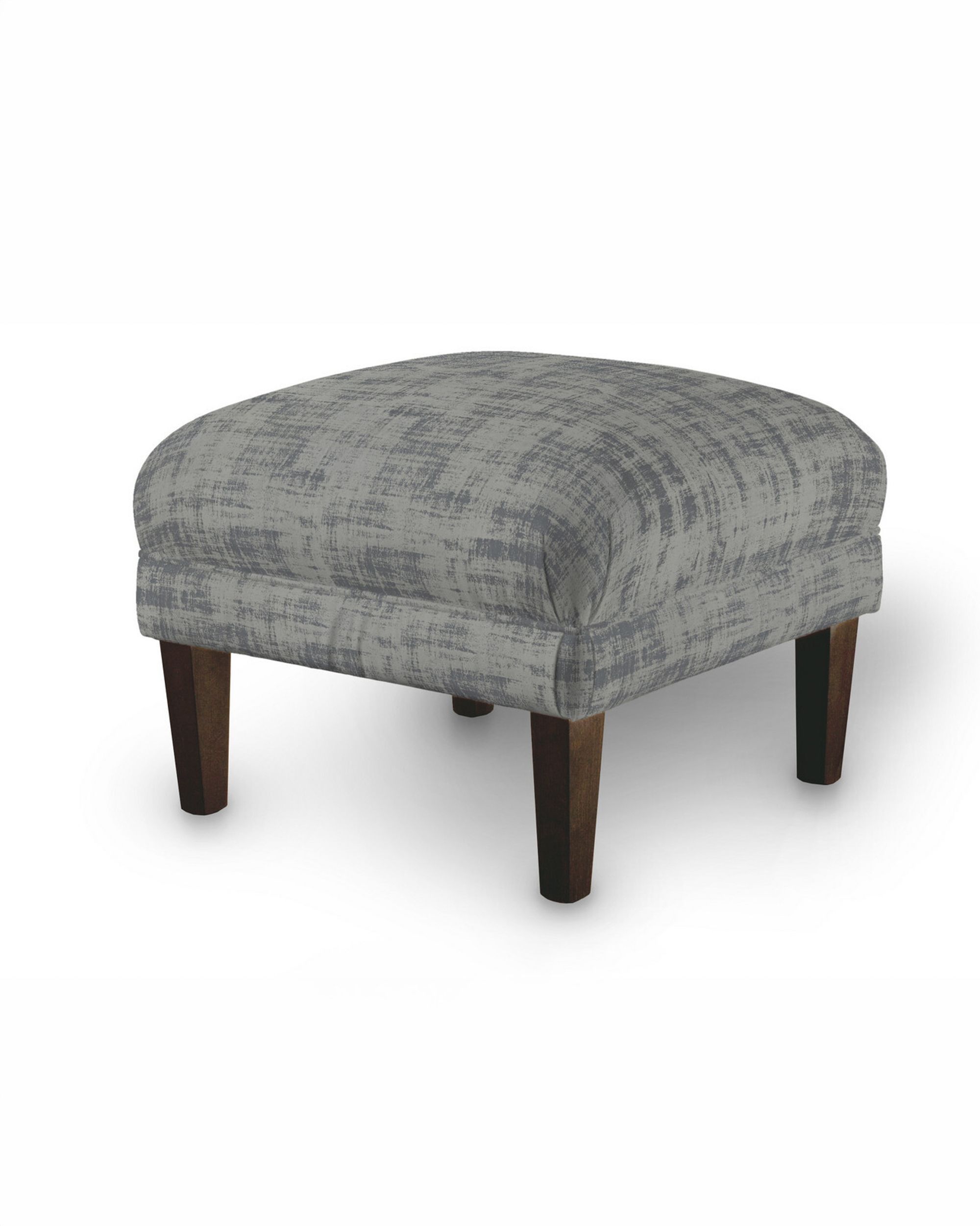 Armchair footstool product colour grey fabric gloss, velvet