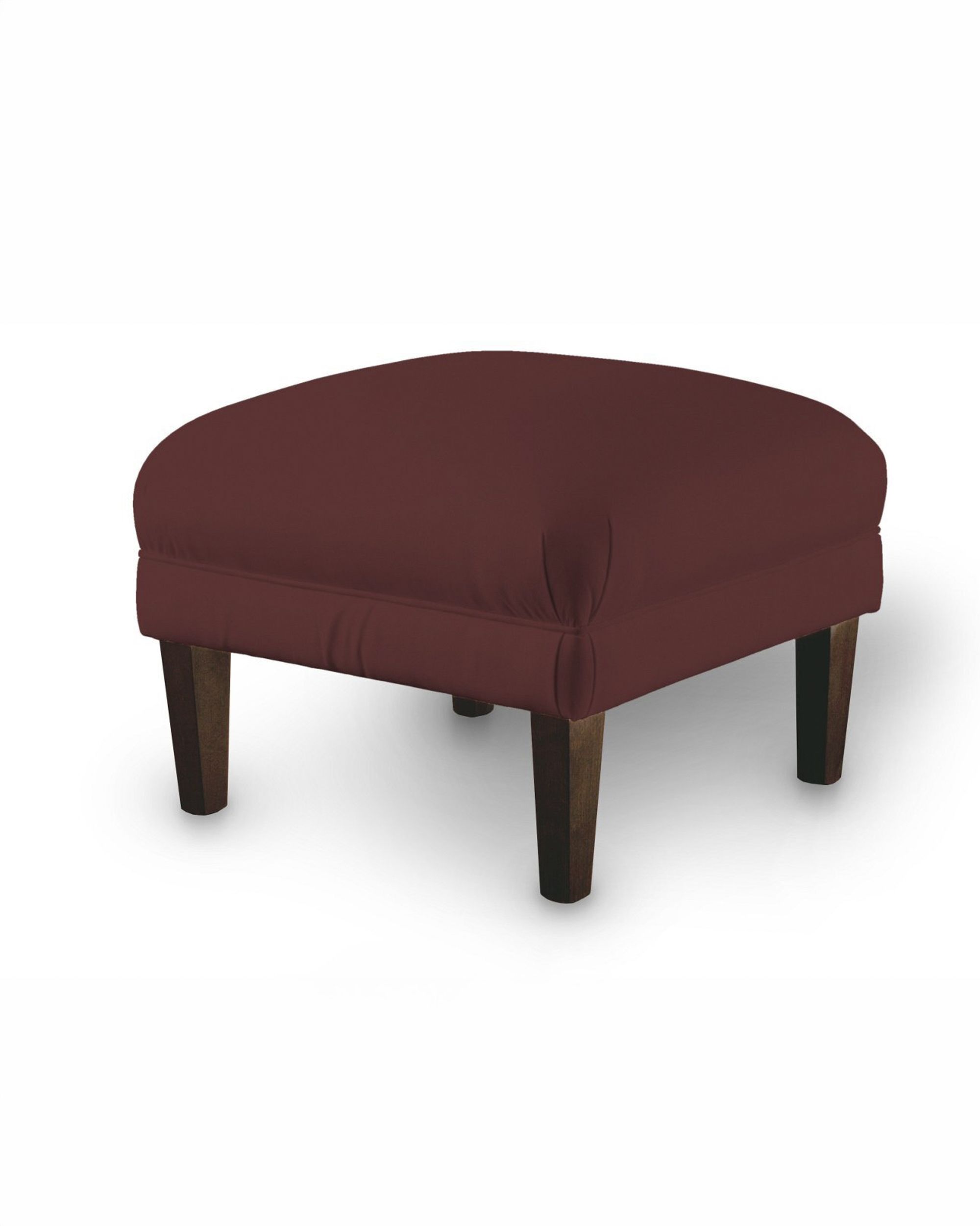 Armchair footstool product colour red fabric gloss, velvet