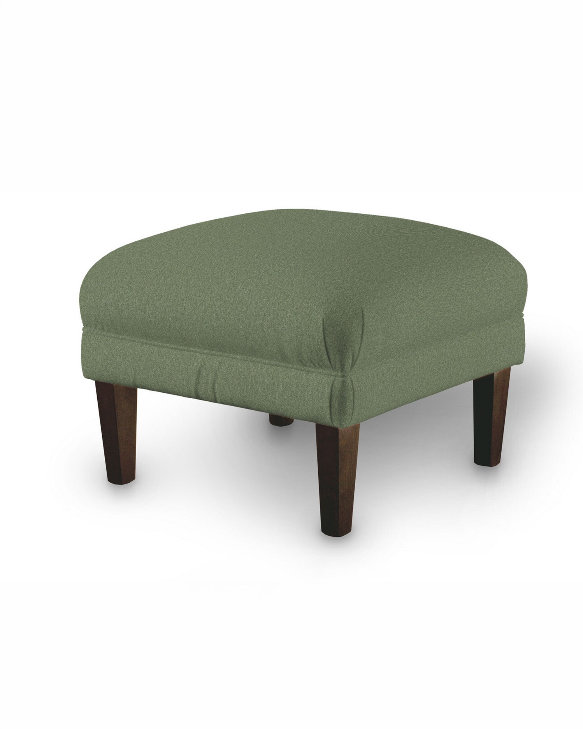 Armchair footstool product colour green fabric structured