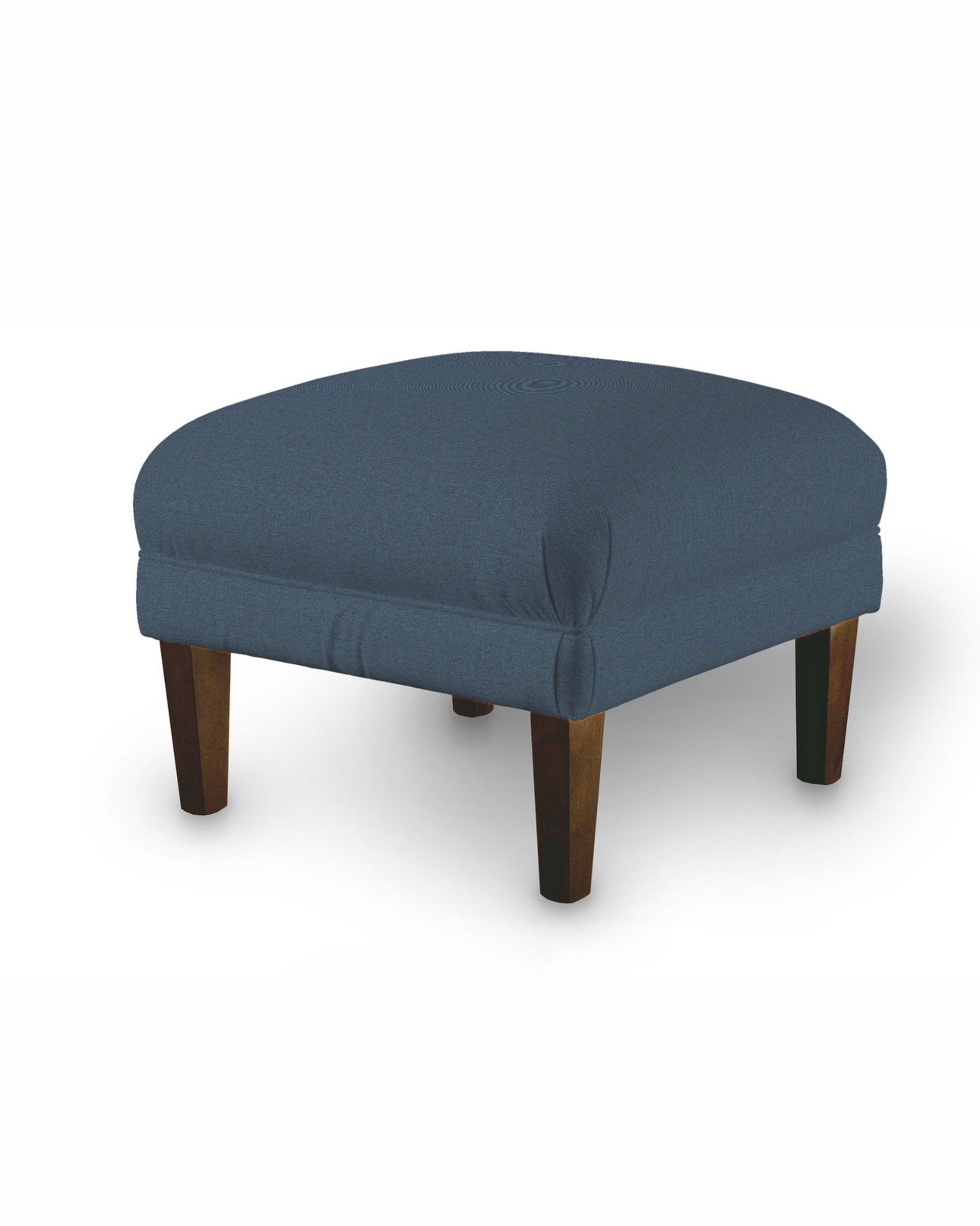 Armchair footstool product colour blue fabric structured