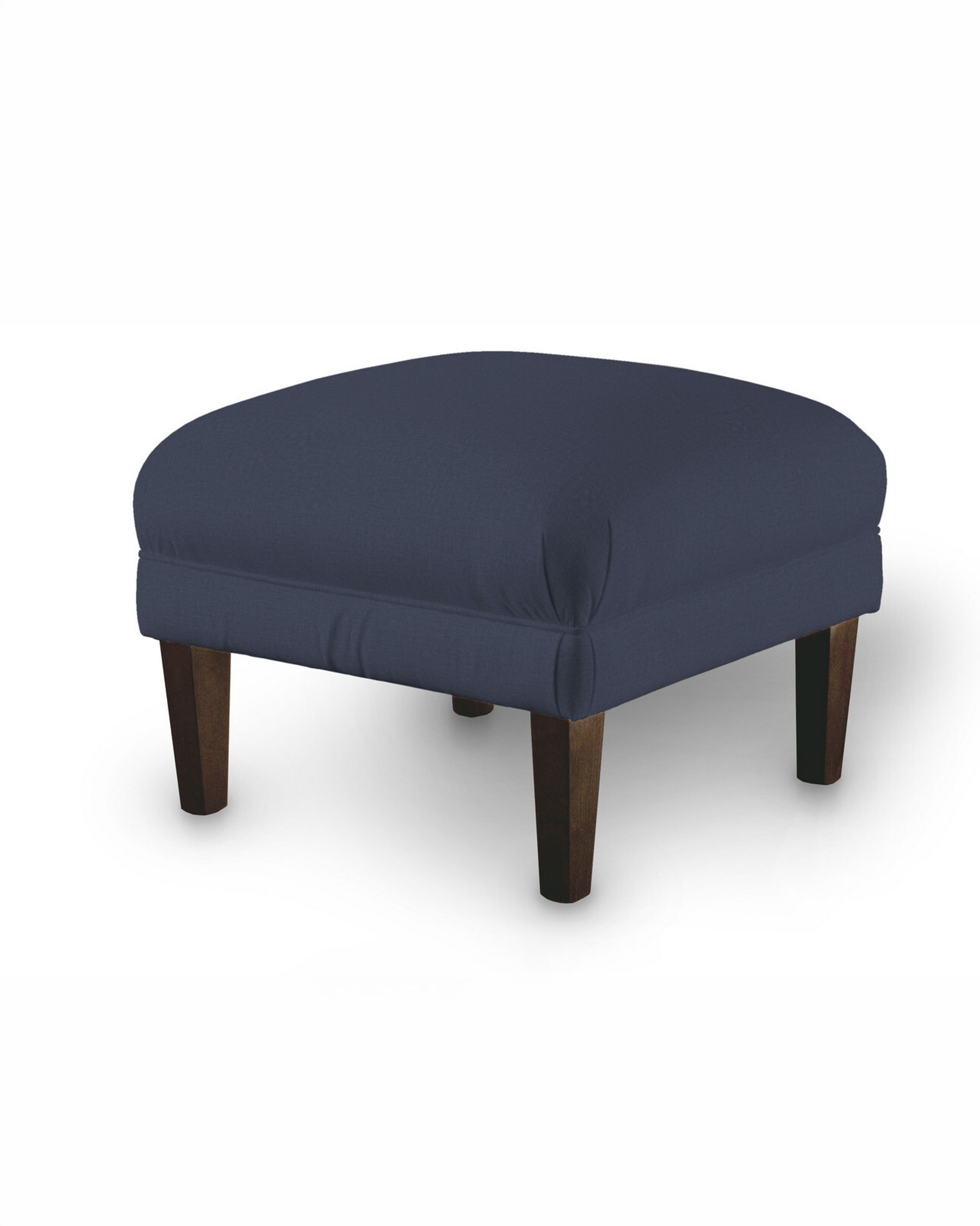 Armchair footstool product colour navy blue fabric velvet