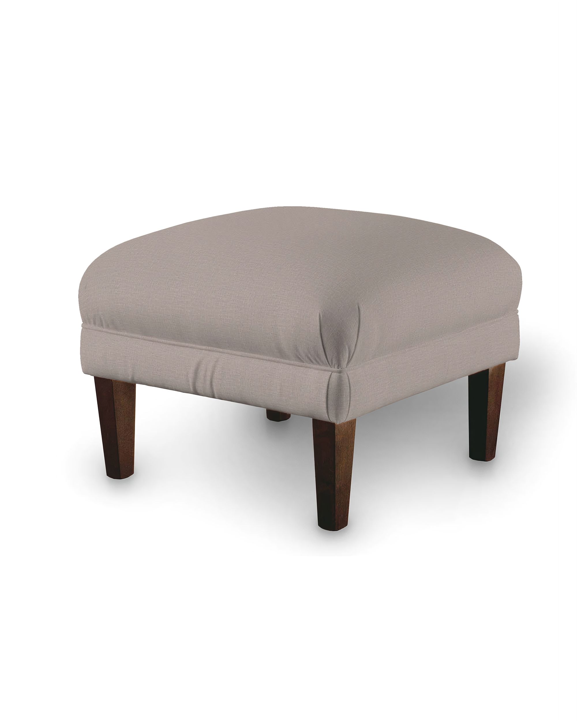 Armchair footstool product colour beige fabric velvet