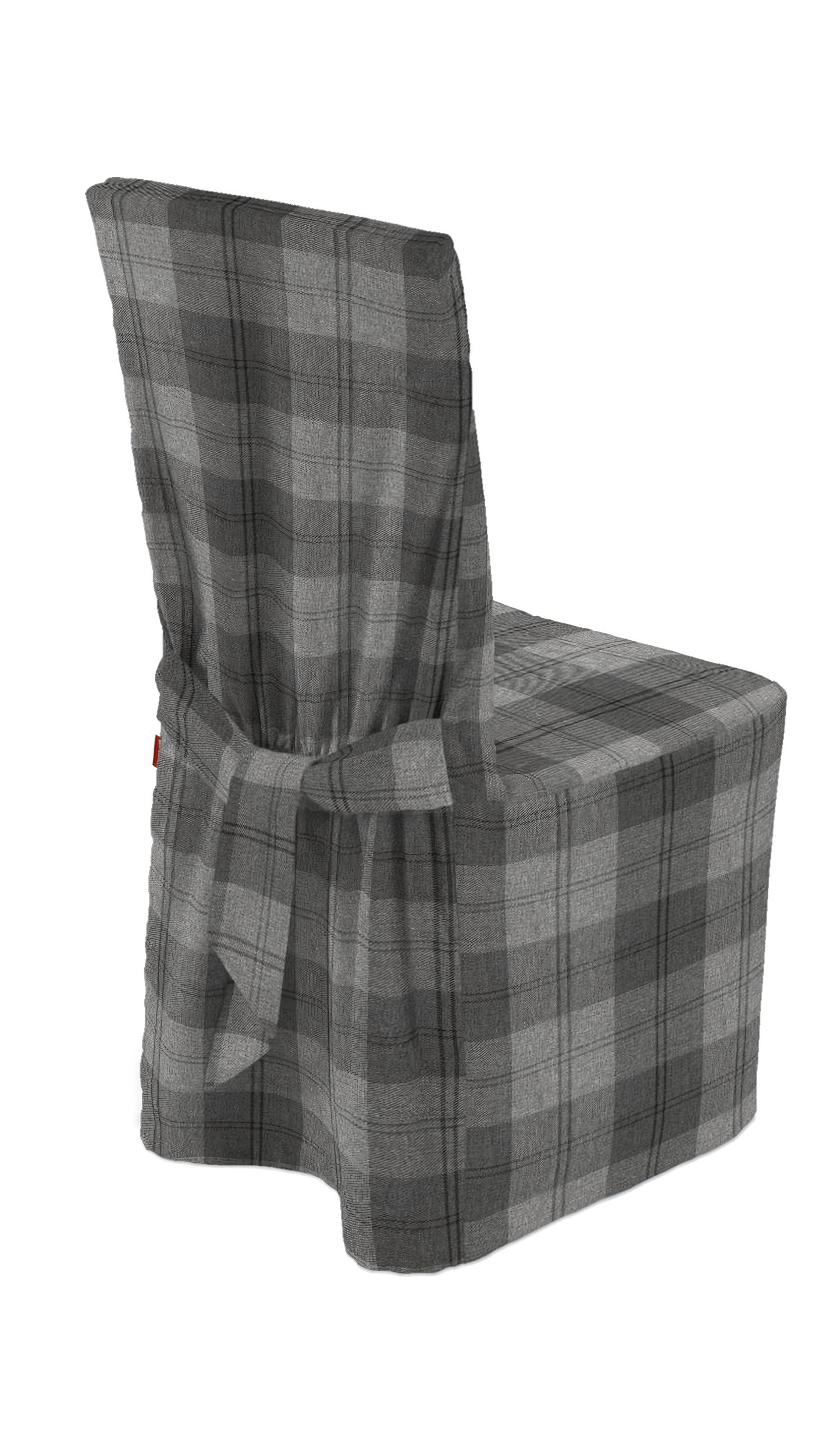 Chair cover product colour grey fabric structured, patterned