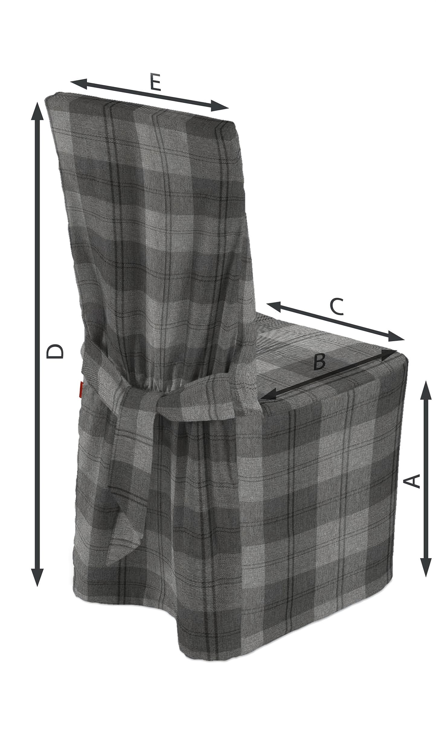 Chair cover product colour grey fabric structured, patterned (hover)