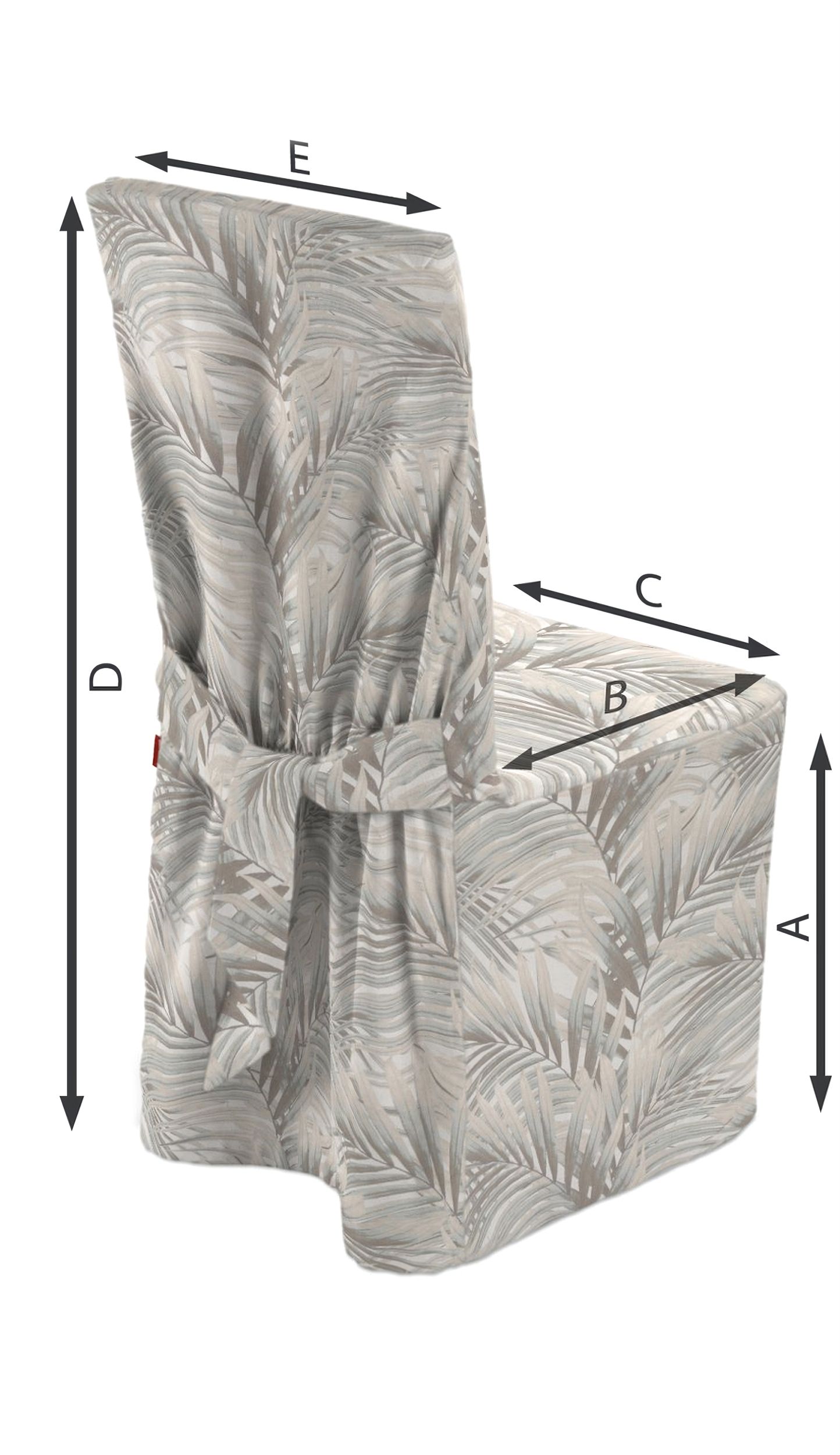 Chair cover product colour beige fabric patterned (hover)