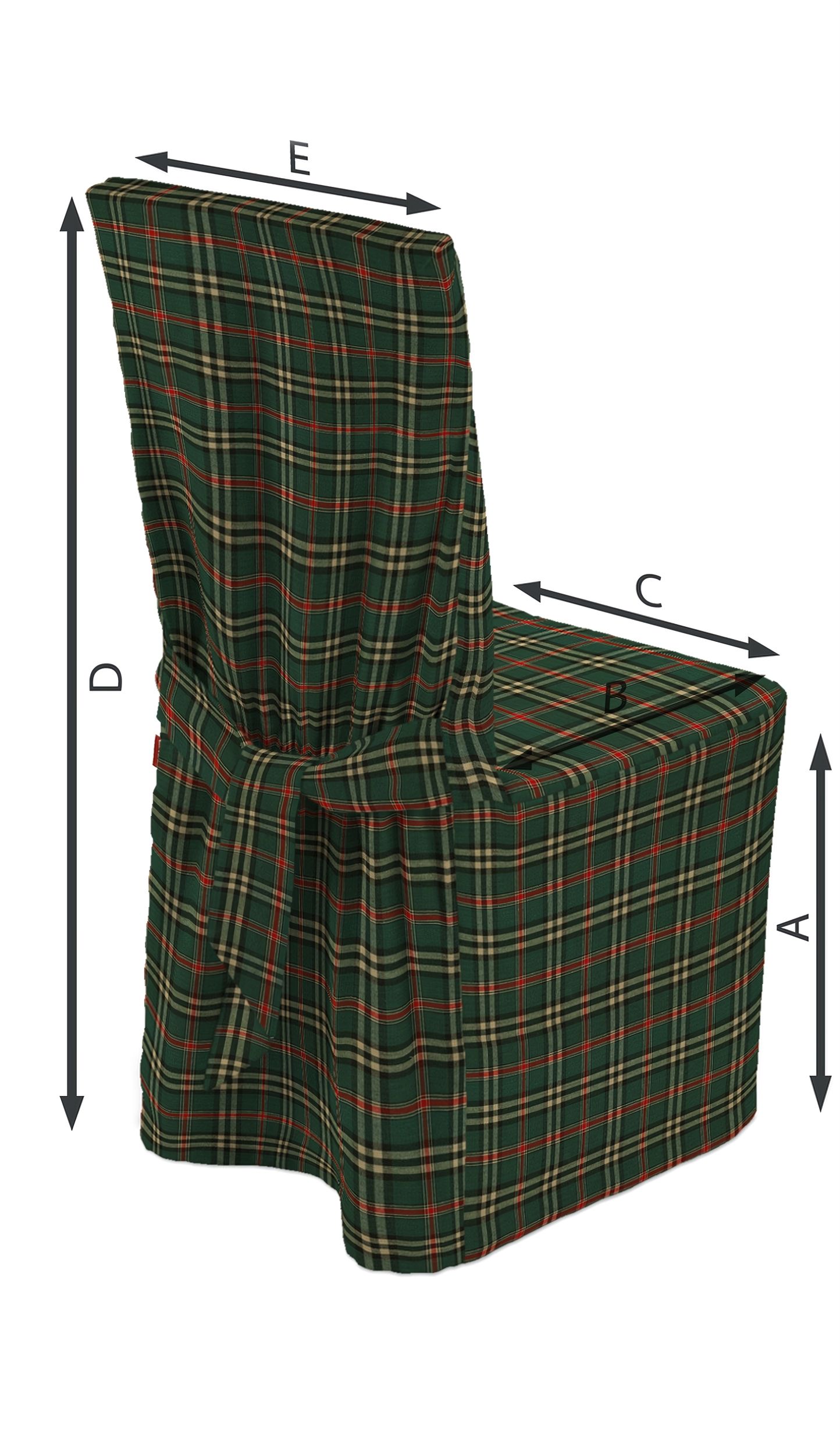 Chair cover product colour green fabric patterned (hover)