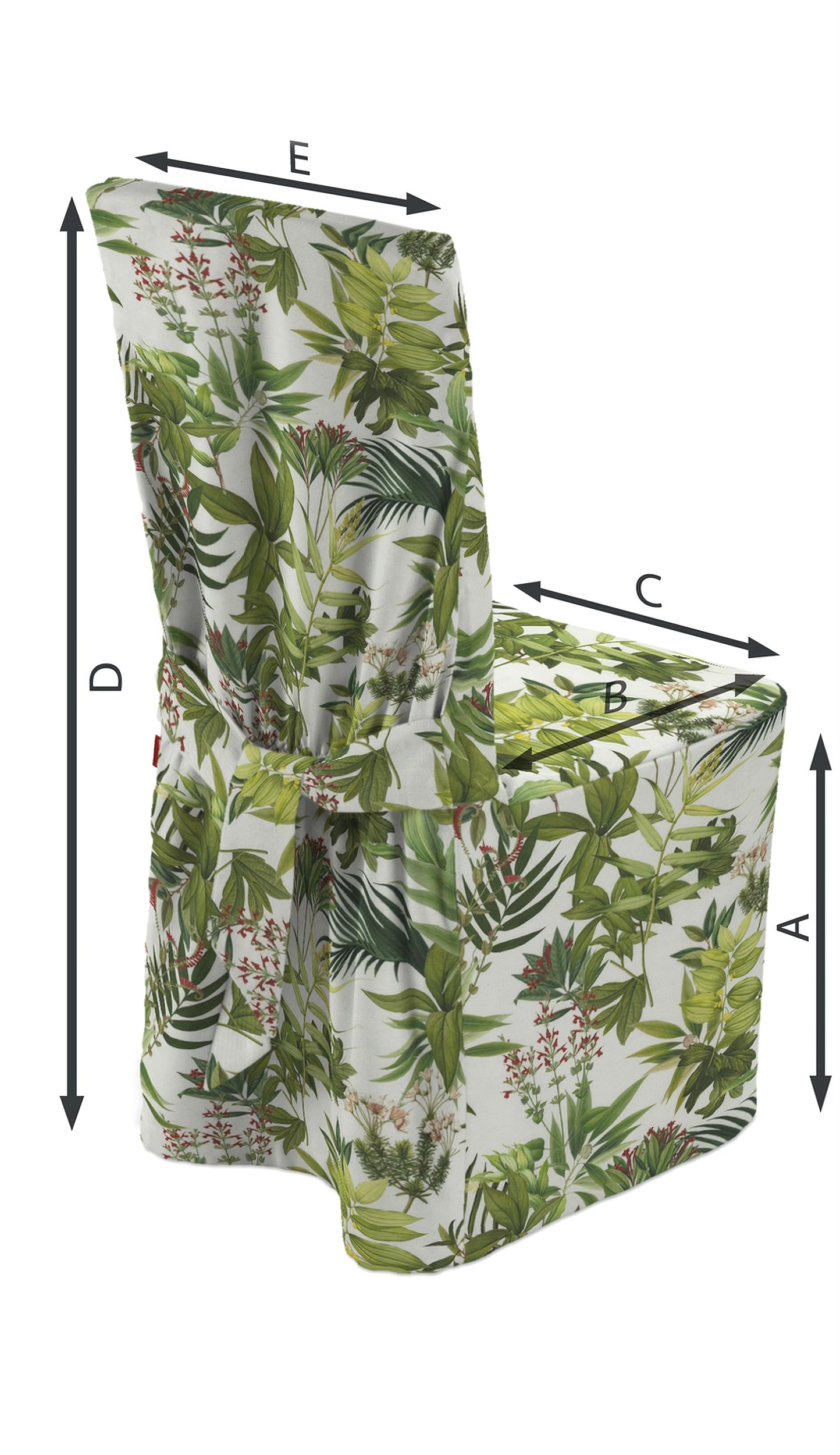 Chair cover product colour green fabric patterned (hover)