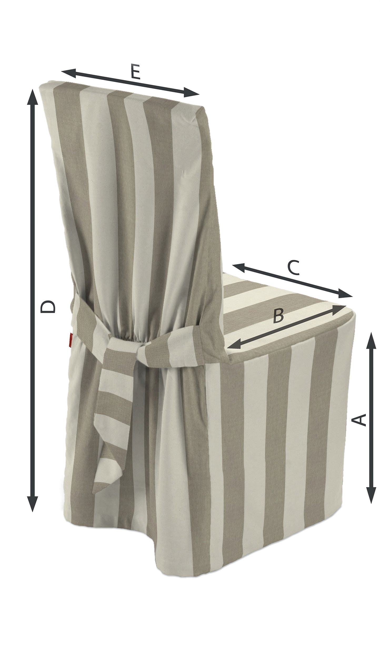 Chair cover product colour beige fabric patterned (hover)