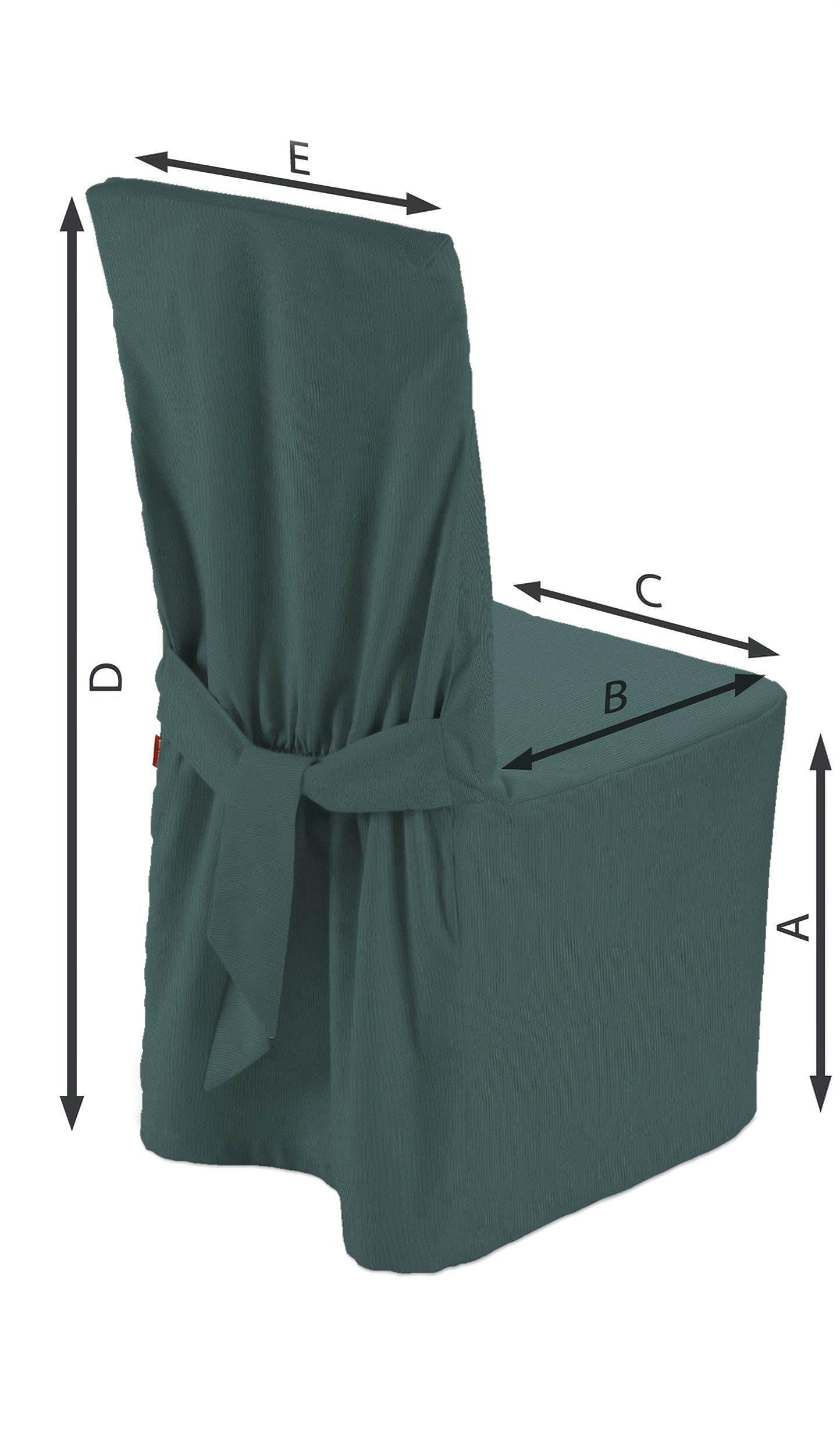Chair cover product colour green fabric semi-sheer, structured (hover)