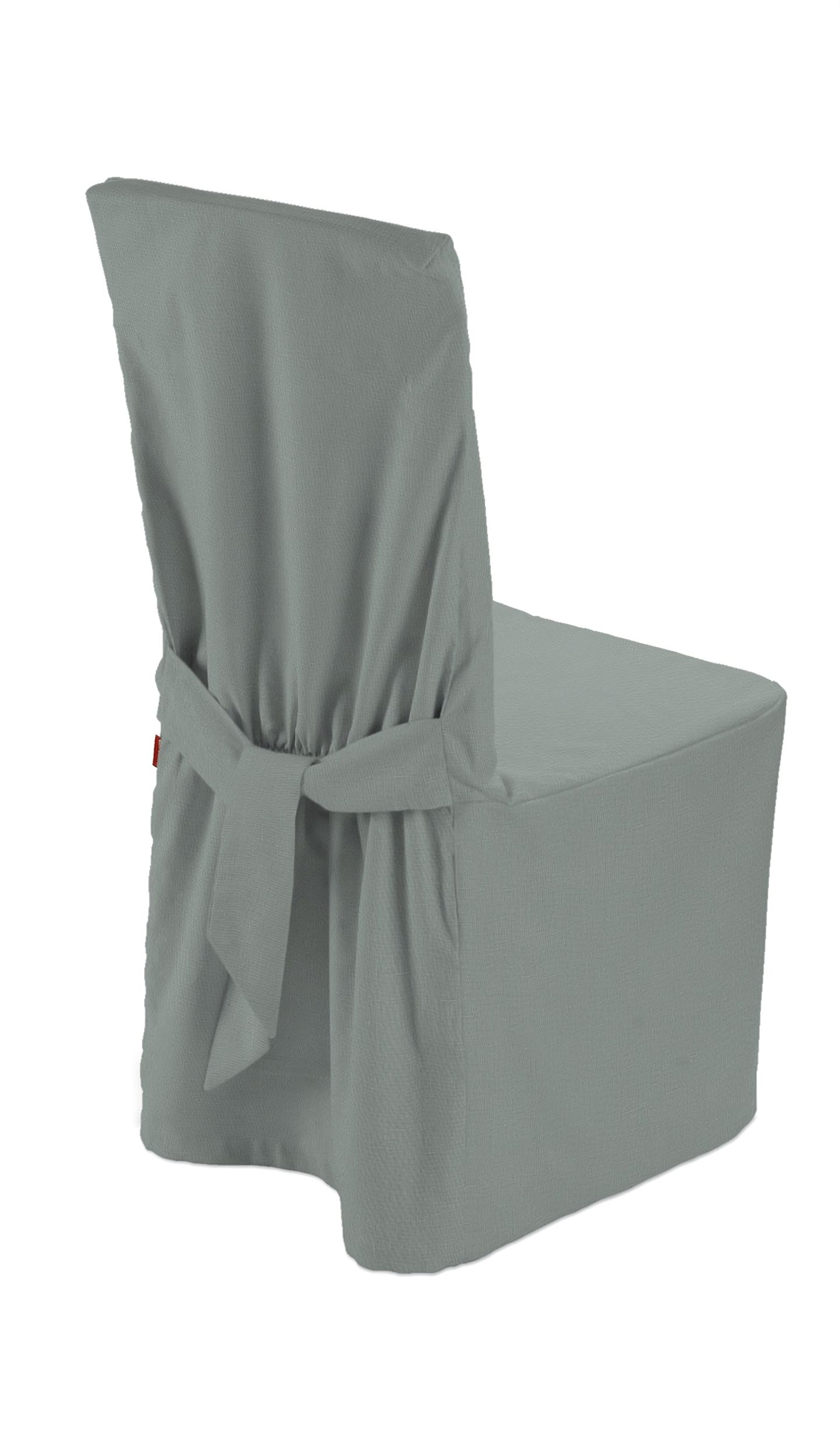 Chair cover product colour grey fabric semi-sheer, structured