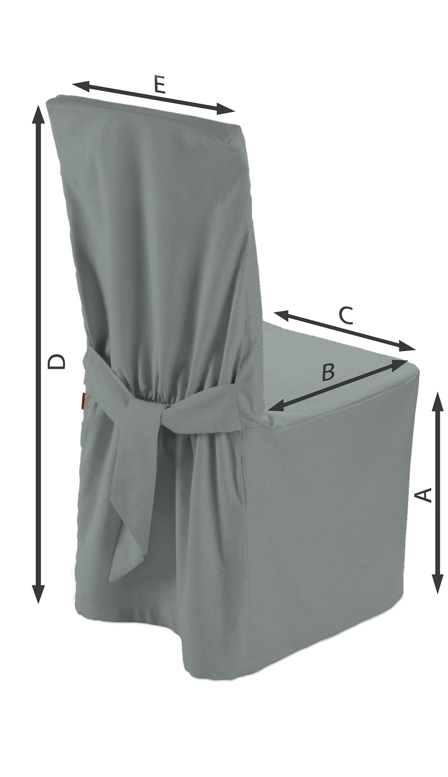 Chair cover product colour grey fabric semi-sheer, structured (hover)