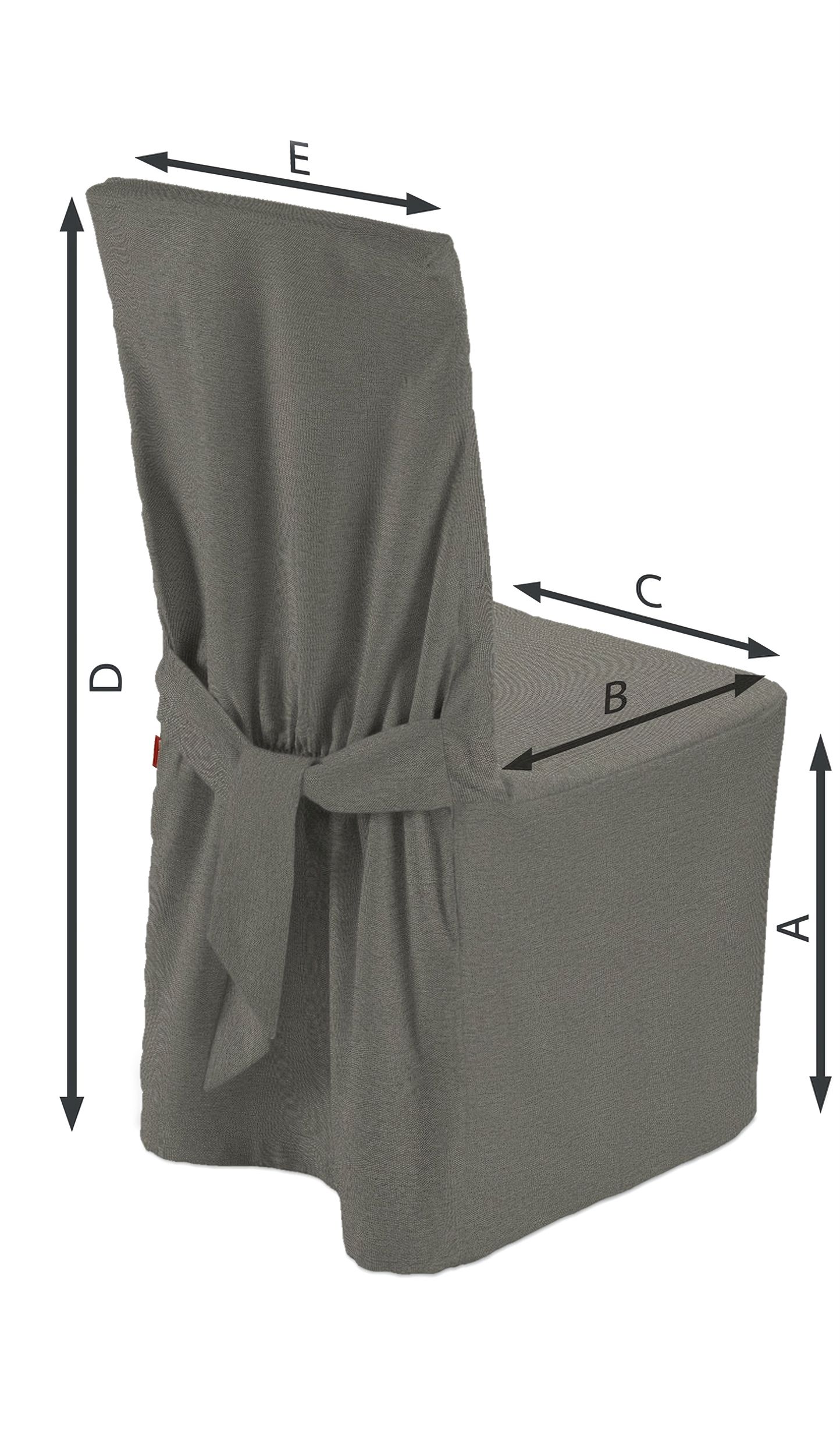 Chair cover product colour grey fabric structured (hover)