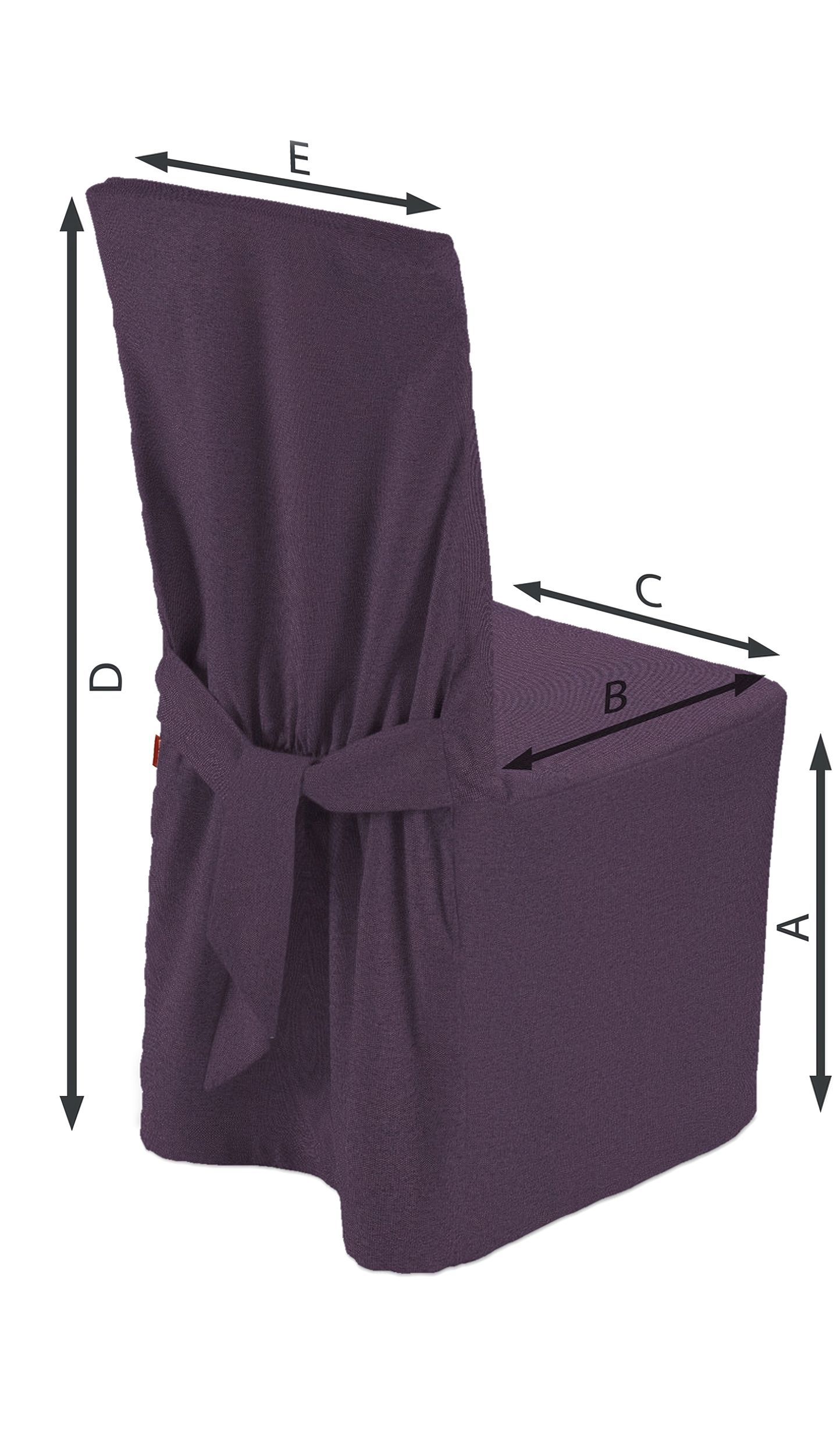 Chair cover product colour purple fabric structured (hover)