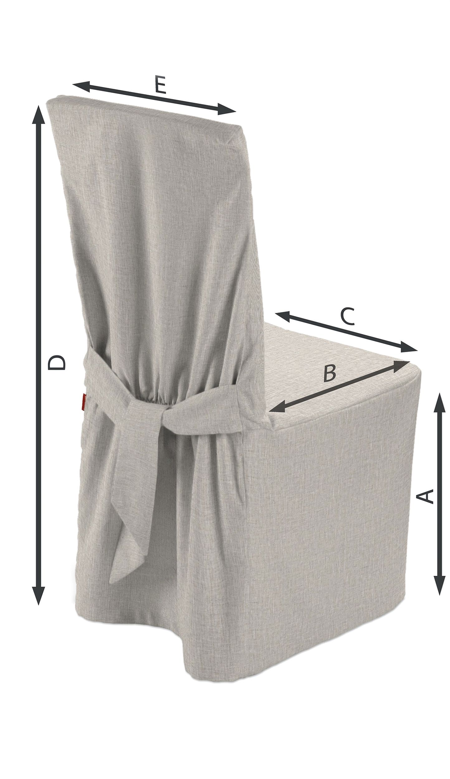Chair cover product colour beige fabric semi-sheer, structured (hover)