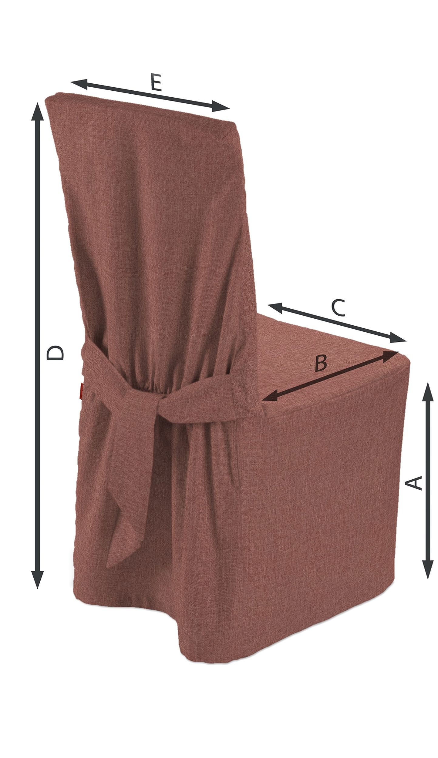 Chair cover product colour brown fabric structured (hover)