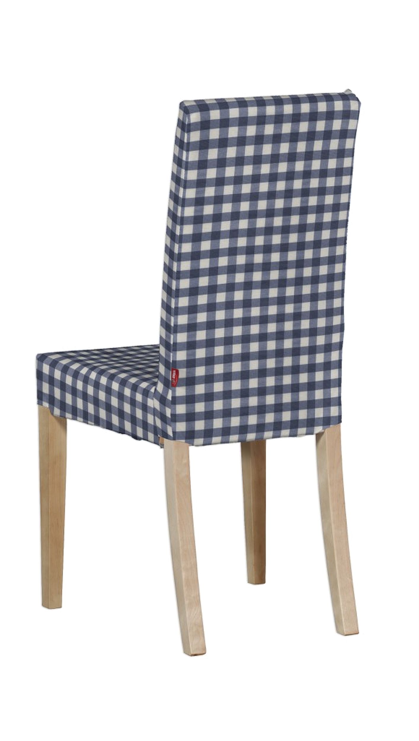 Harry chair cover product colour navy blue fabric patterned