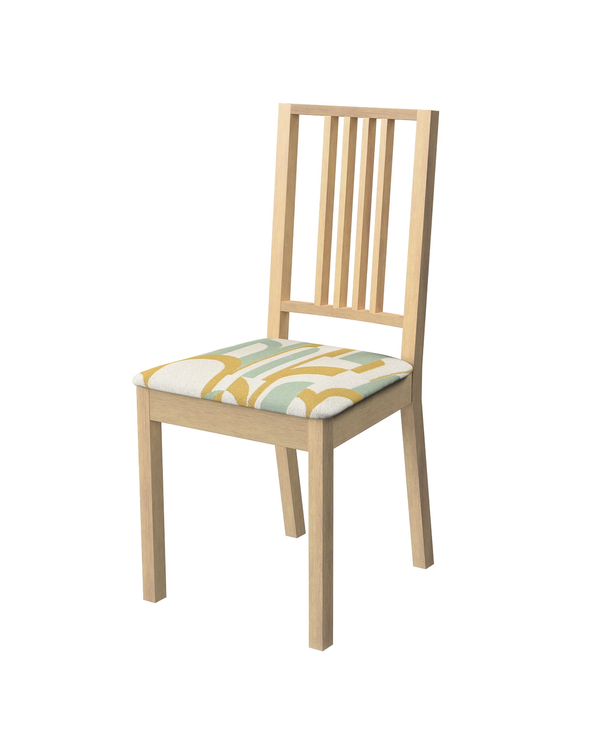 Börje chair seat pad cover product colour green fabric structured, patterned