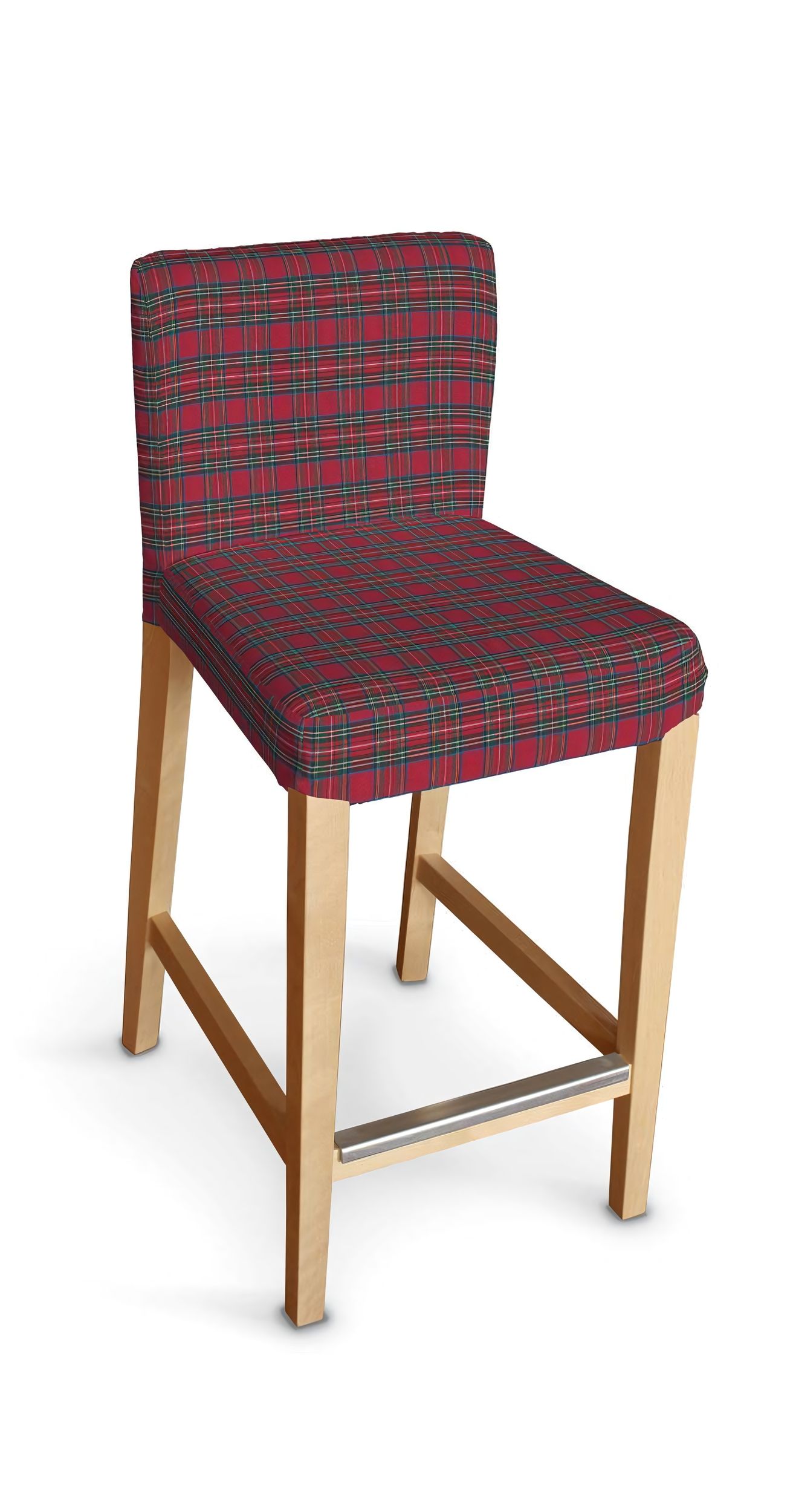 Henriksdal bar stool cover product colour red fabric patterned