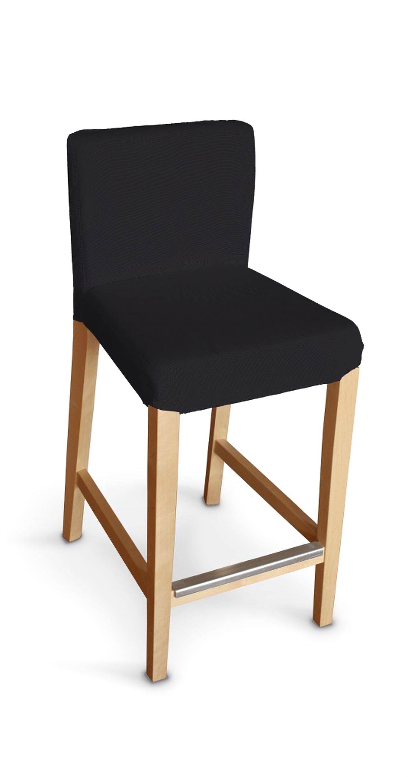 Henriksdal bar stool cover product colour black fabric structured