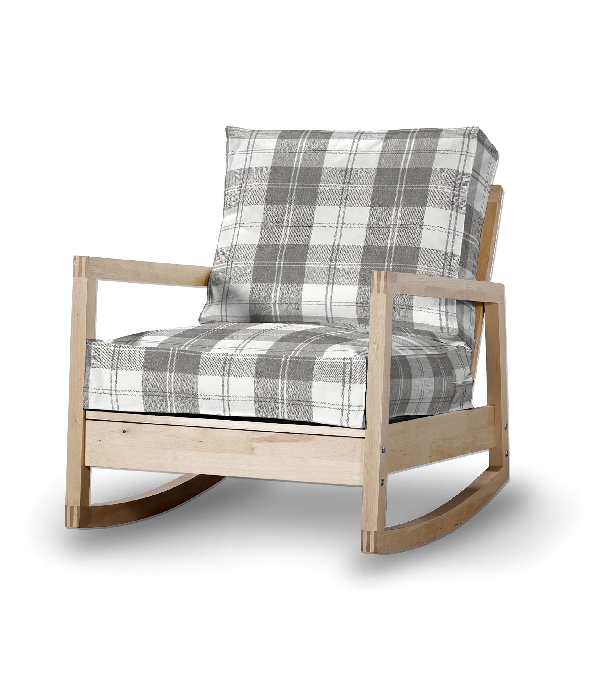 Lillberg armchair cover product colour grey fabric structured, patterned