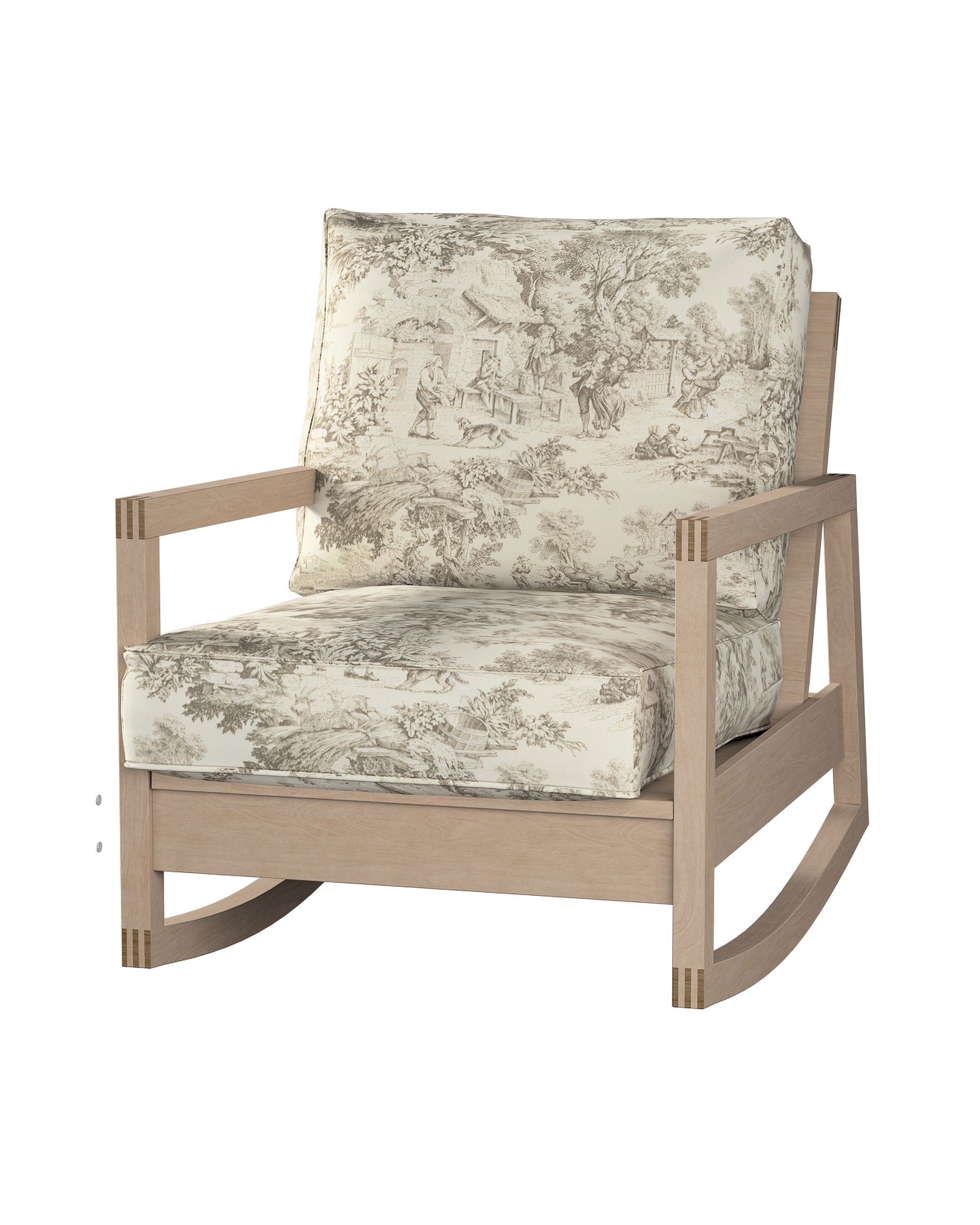 Lillberg armchair cover product colour brown fabric patterned