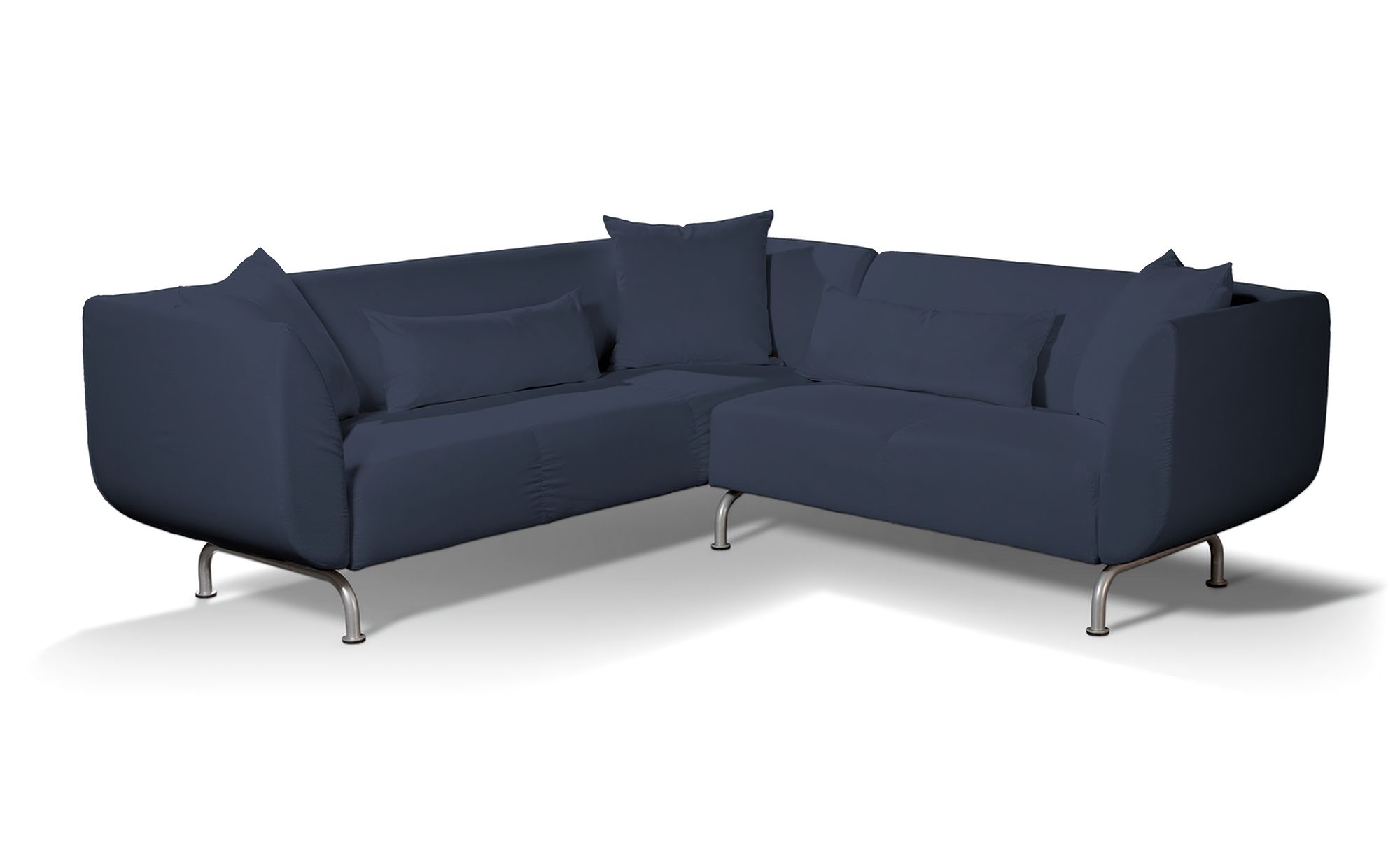 Stromstad 3+2 seater corner sofa cover product colour navy blue fabric velvet