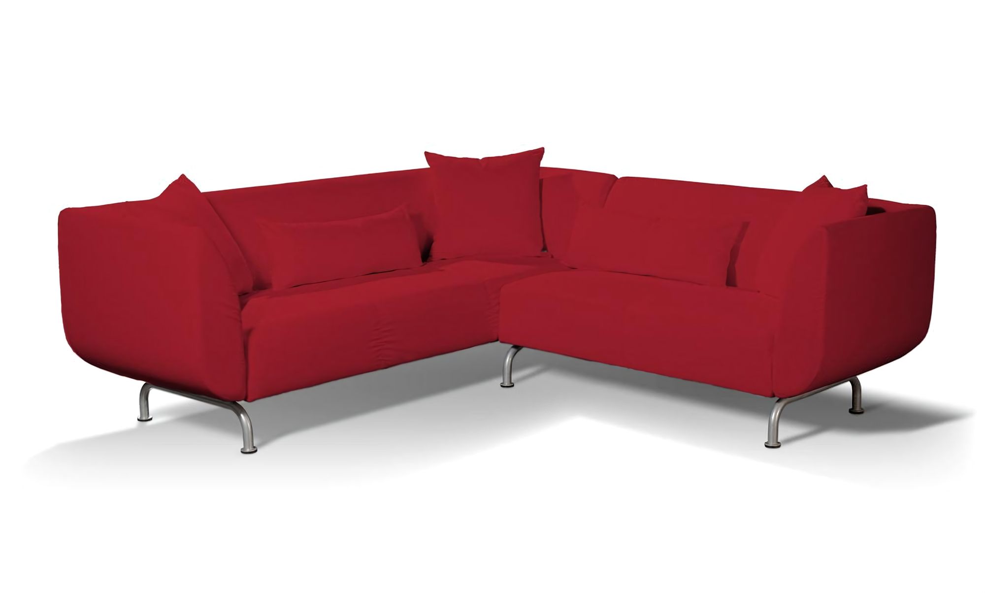 Stromstad 3+2 seater corner sofa cover product colour red fabric structured