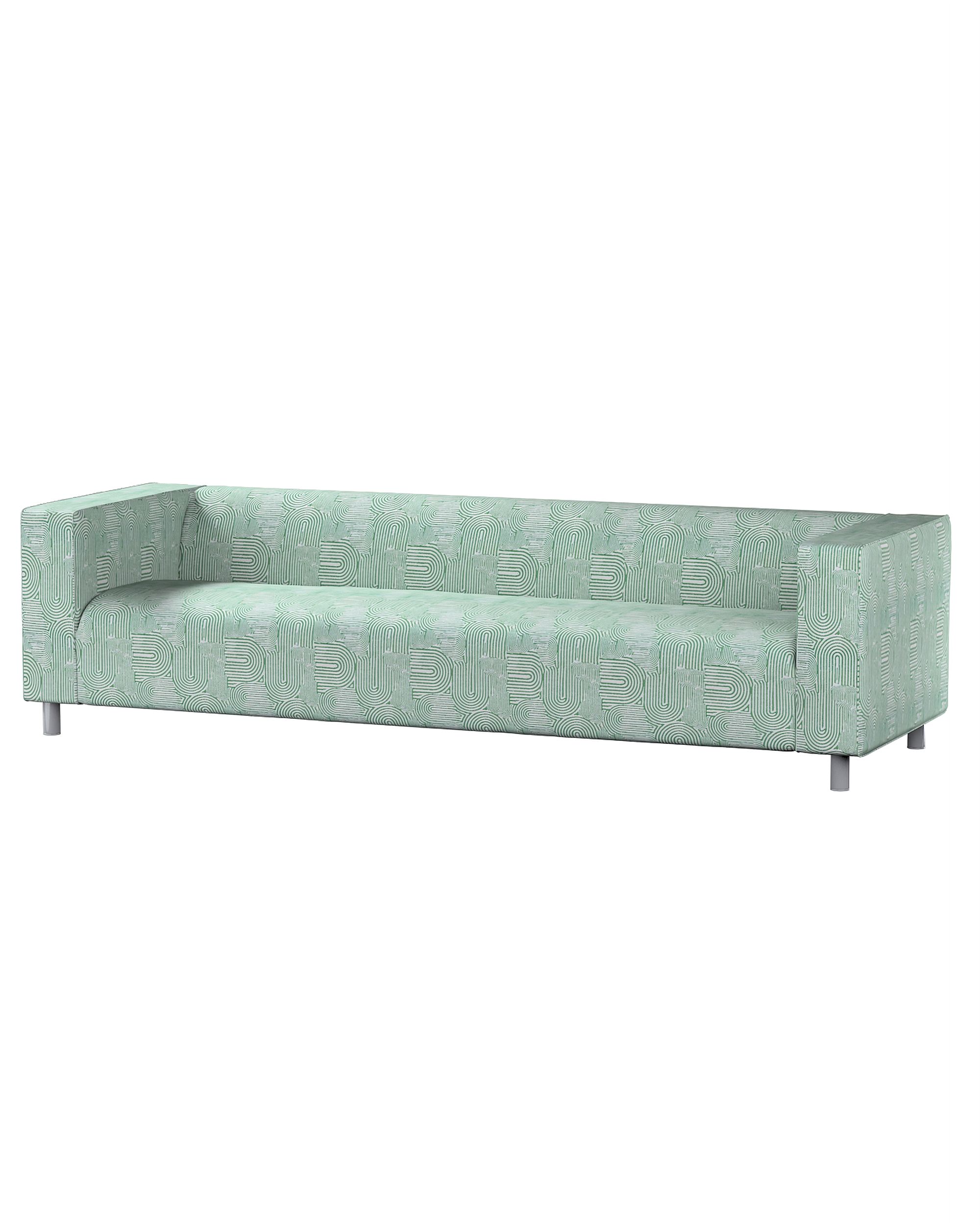 Klippan 4-seater sofa cover product colour green fabric structured, patterned