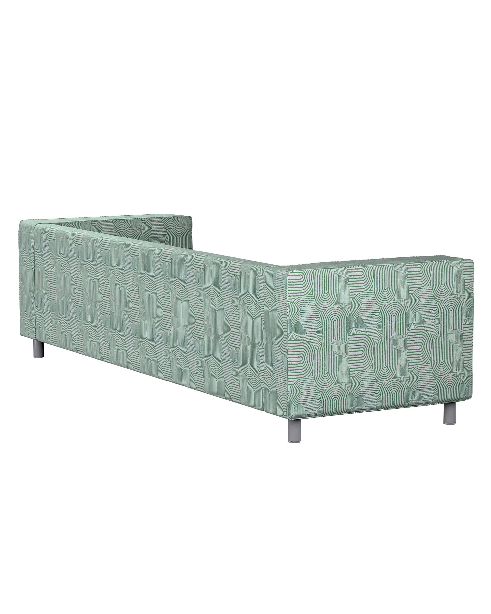Klippan 4-seater sofa cover product colour green fabric structured, patterned (hover)