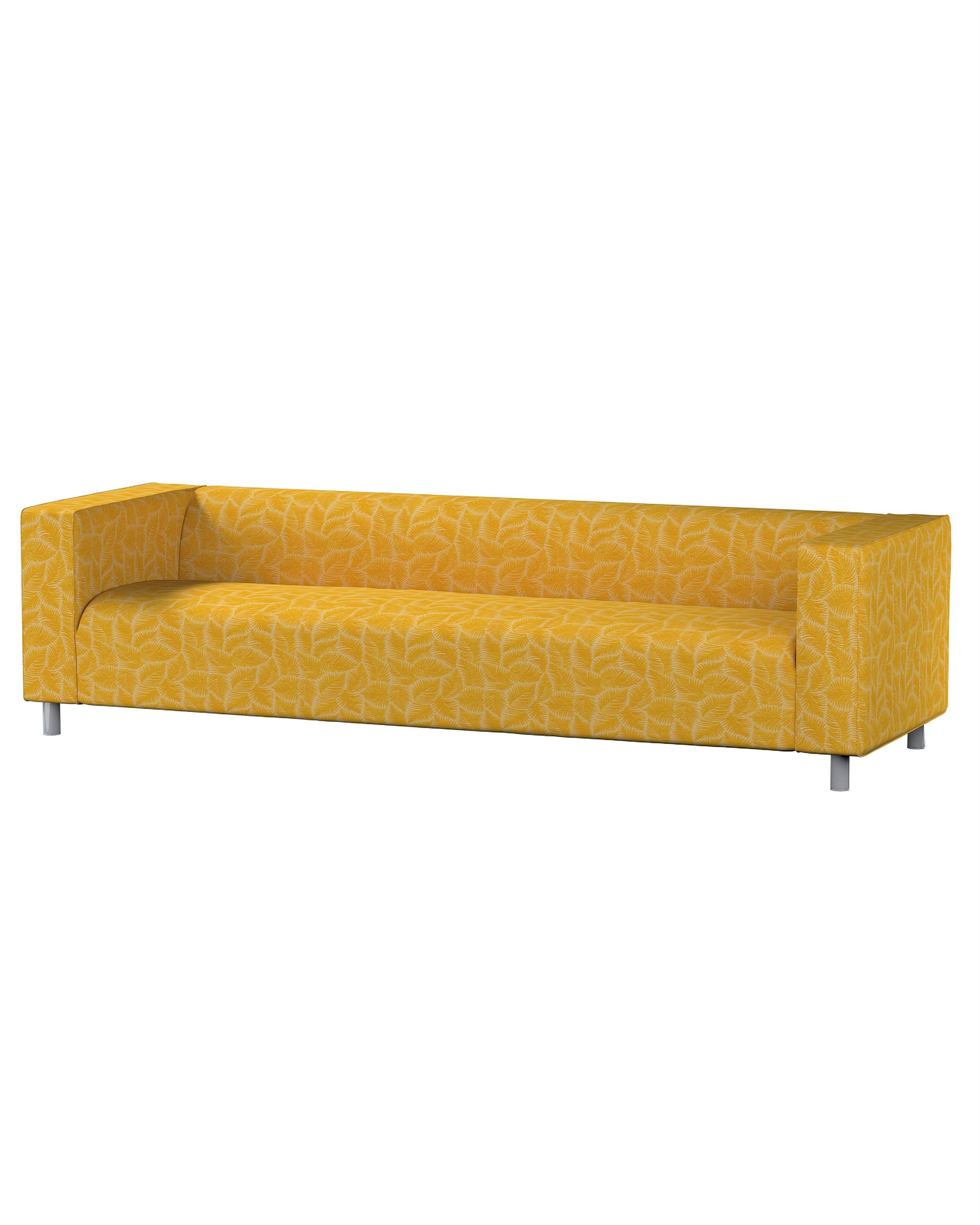 Klippan 4-seater sofa cover product colour yellow fabric structured, patterned
