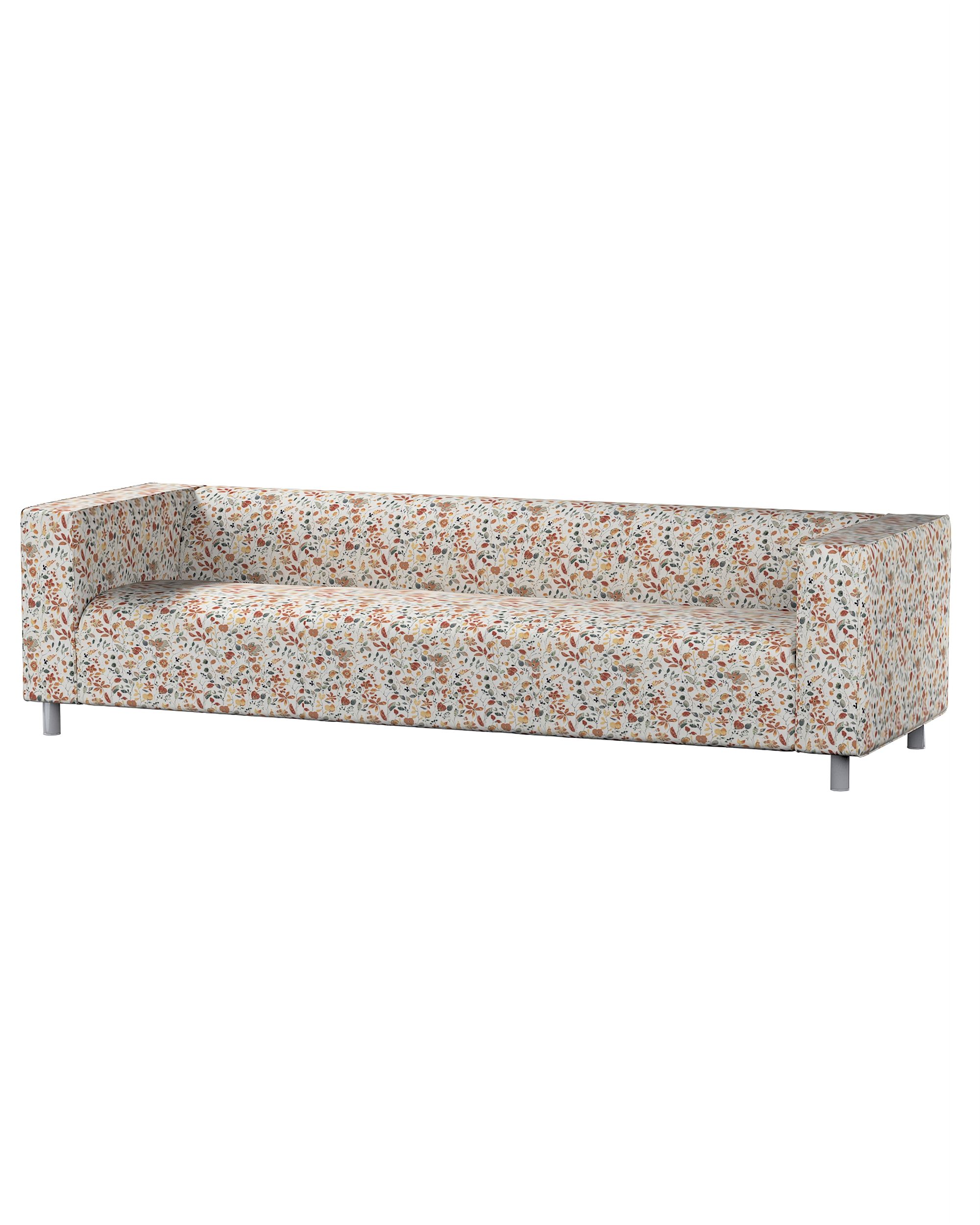 Klippan 4-seater sofa cover product colour orange fabric structured, patterned