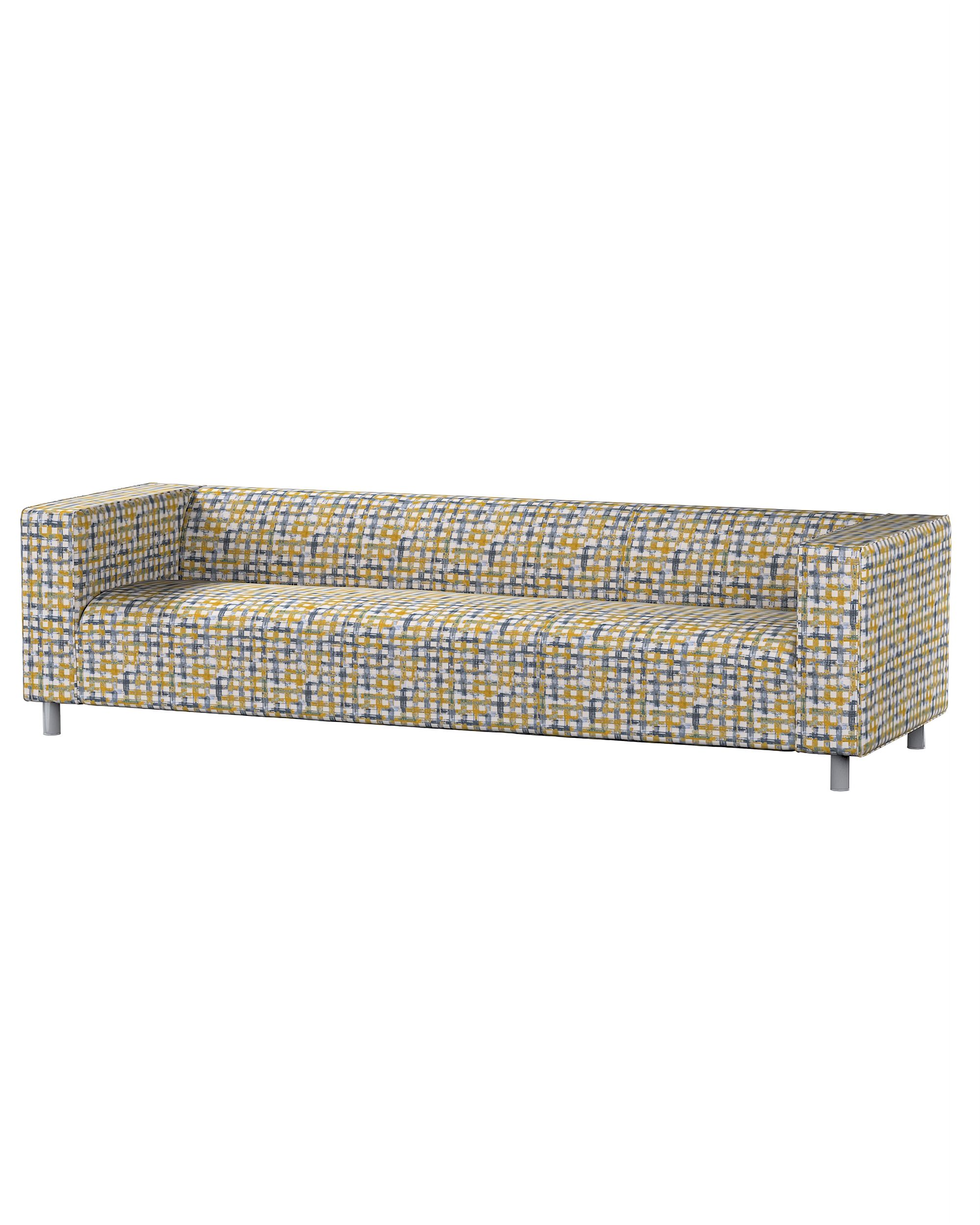 Klippan 4-seater sofa cover product colour blue fabric structured, patterned