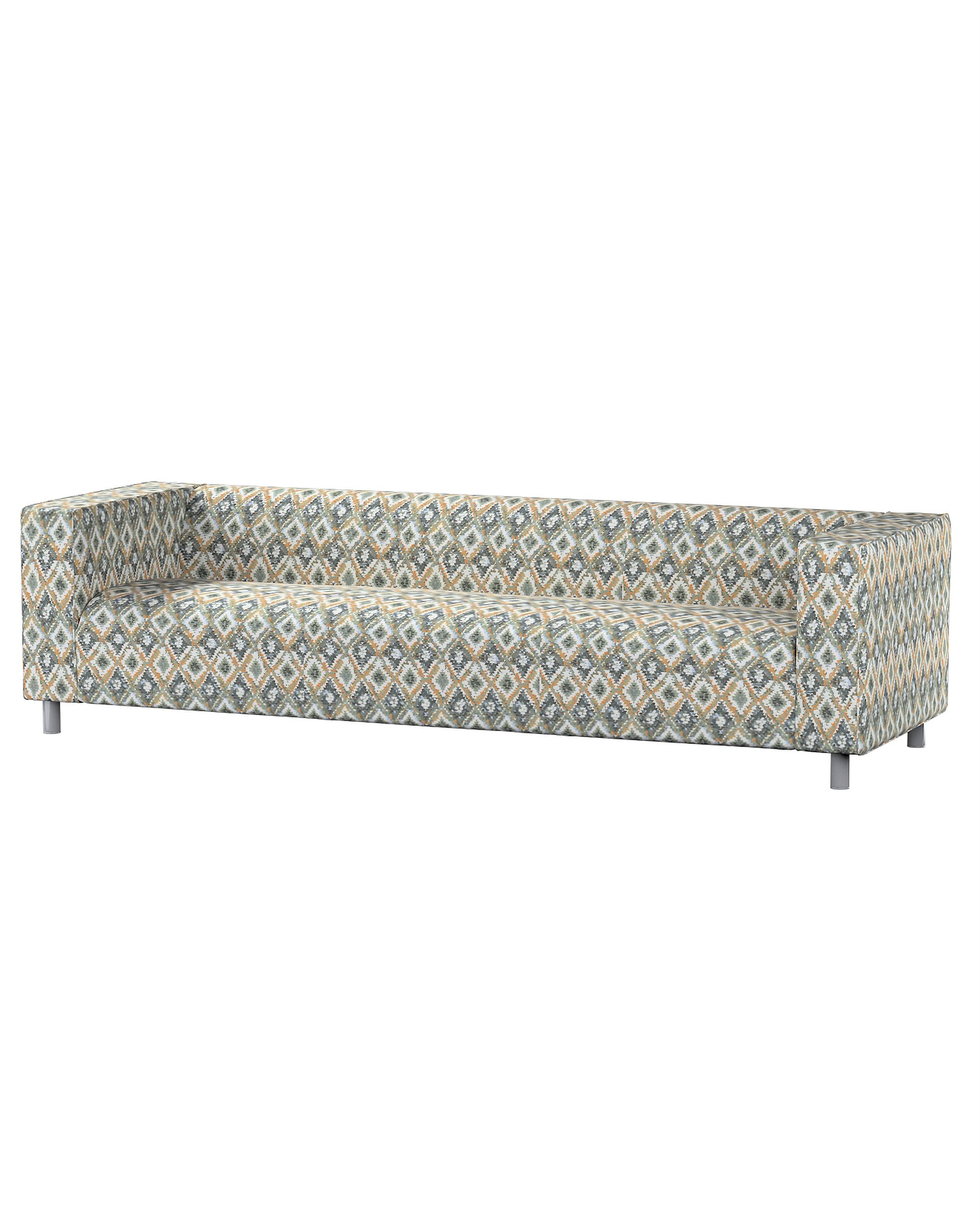Klippan 4-seater sofa cover product colour blue fabric structured, patterned