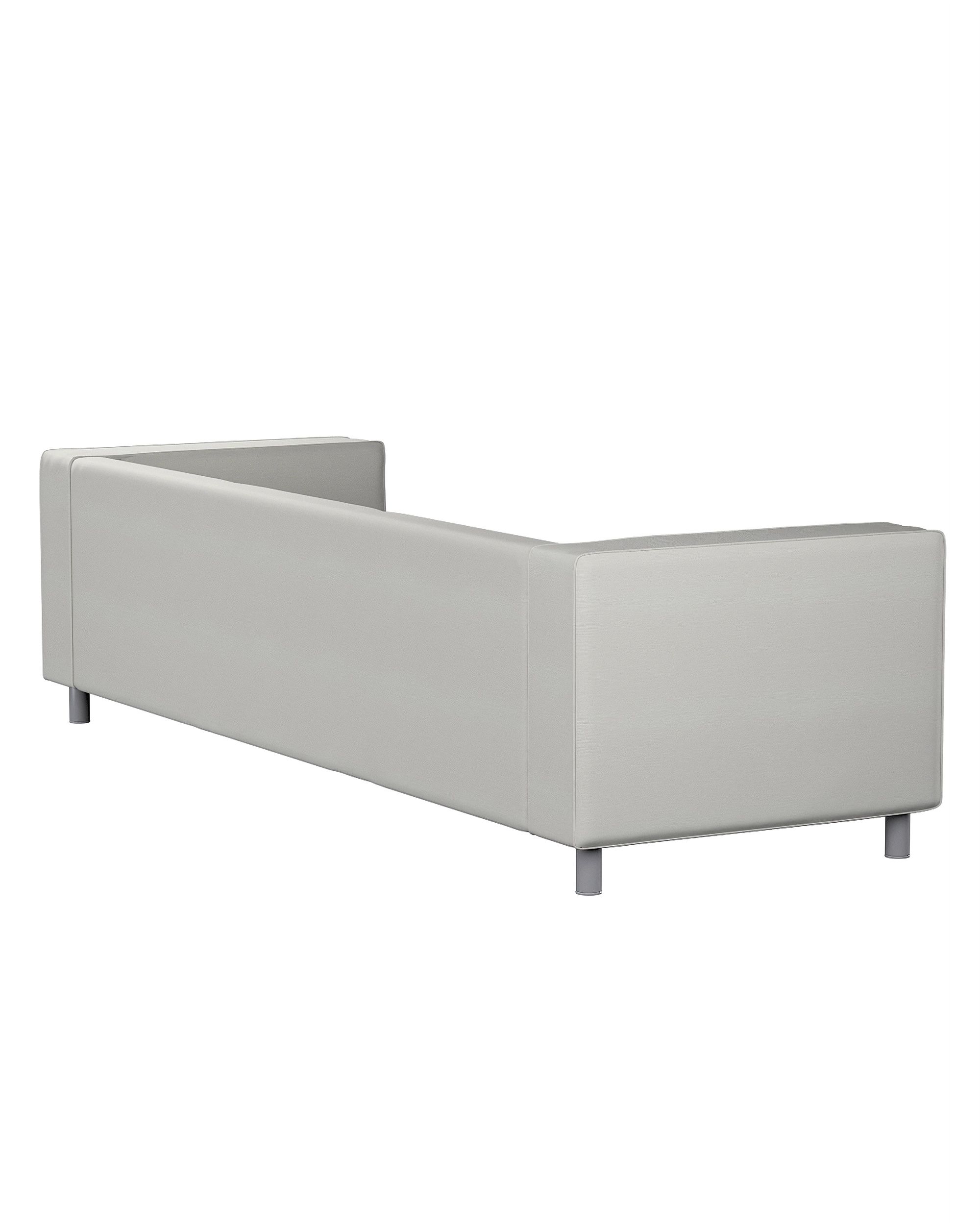Klippan 4-seater sofa cover product colour grey fabric gloss, structured, velvet (hover)