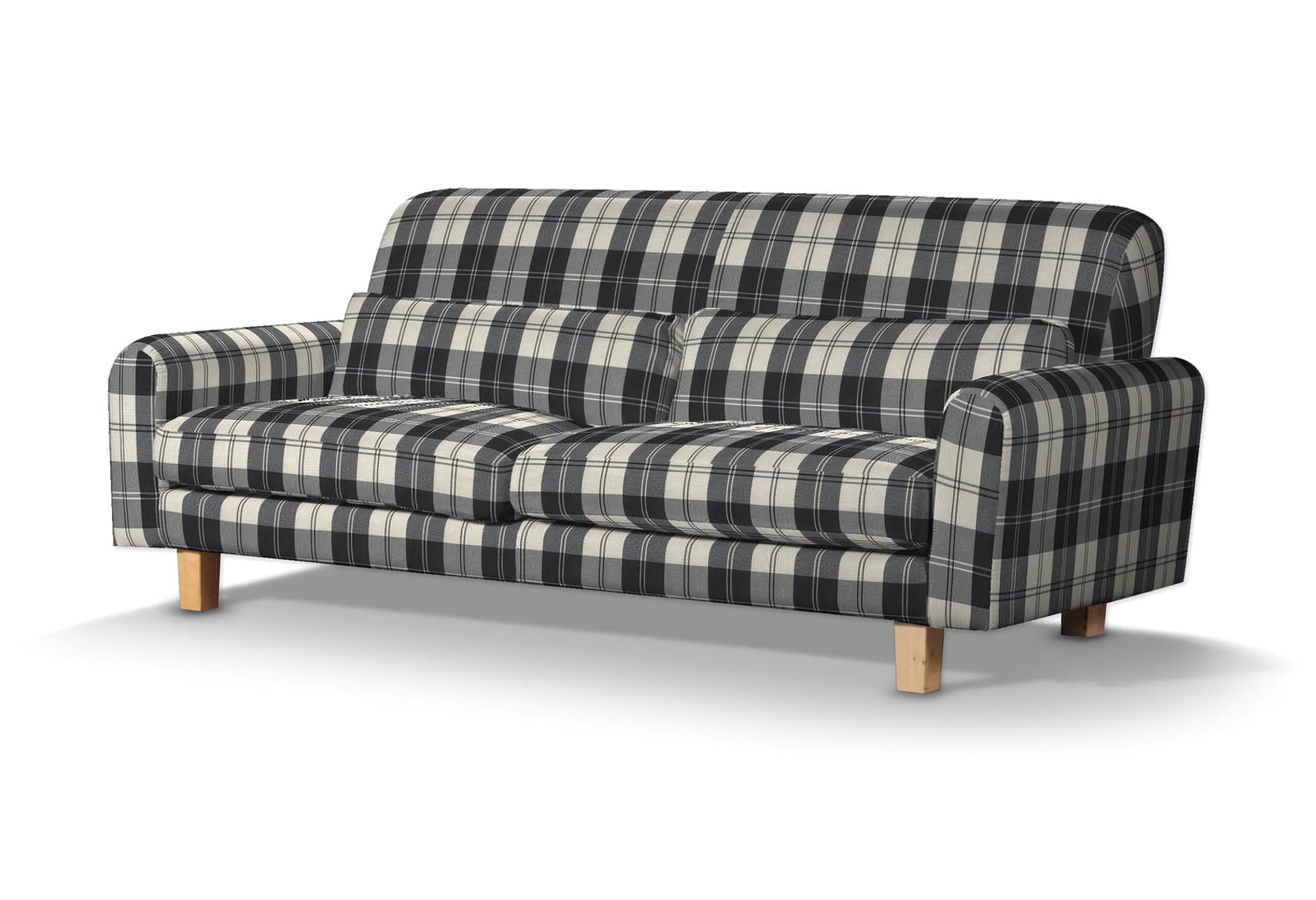 Nikkala sofa cover product colour black fabric structured, patterned