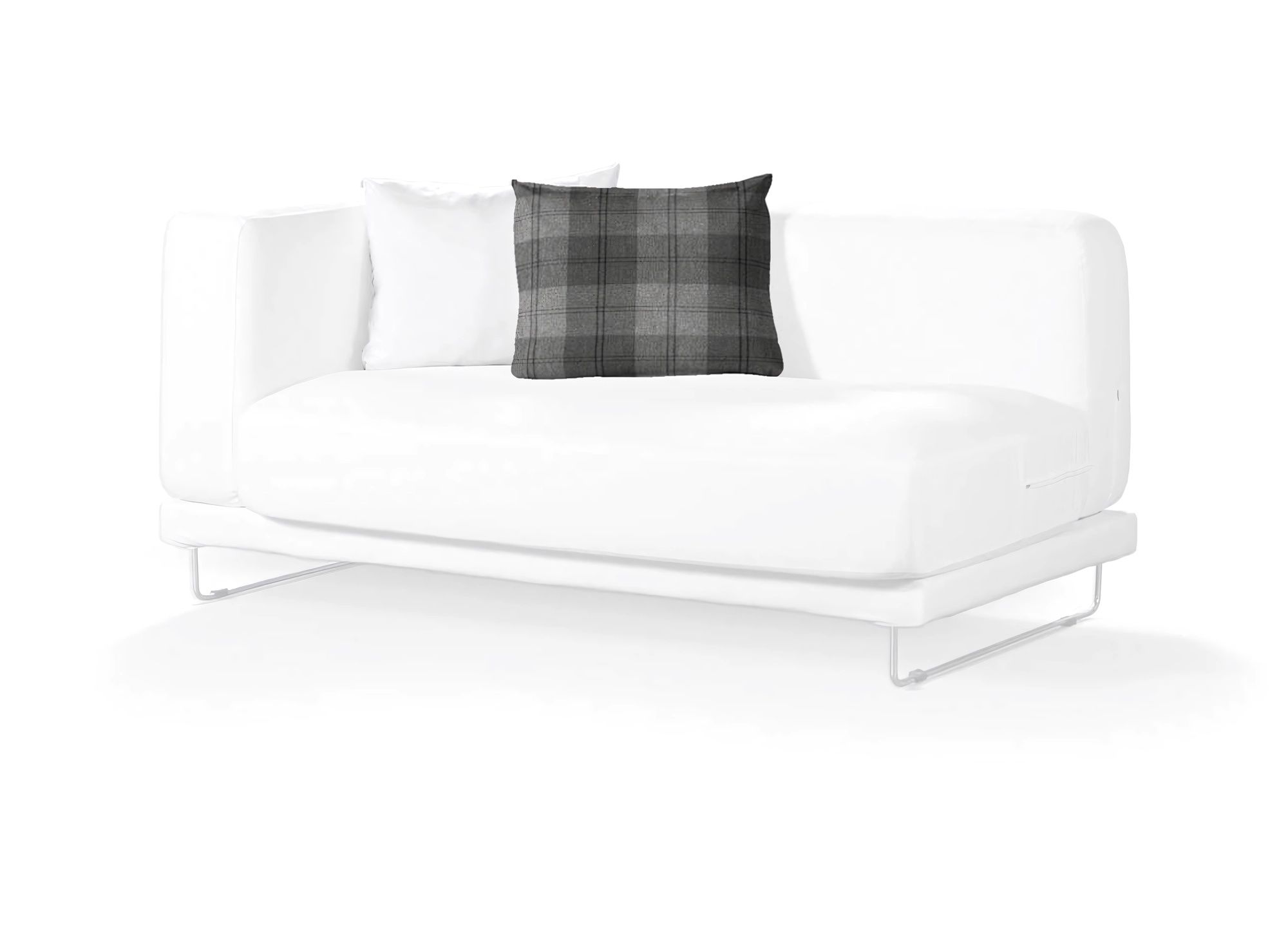 Tylösand cushion cover product colour grey fabric structured, patterned (hover)