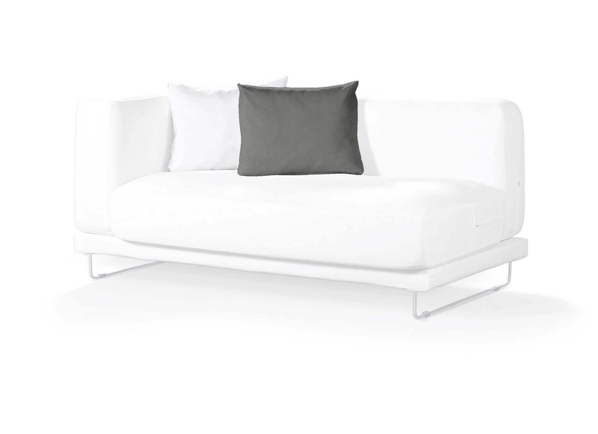 Tylösand cushion cover product colour grey fabric velvet (hover)