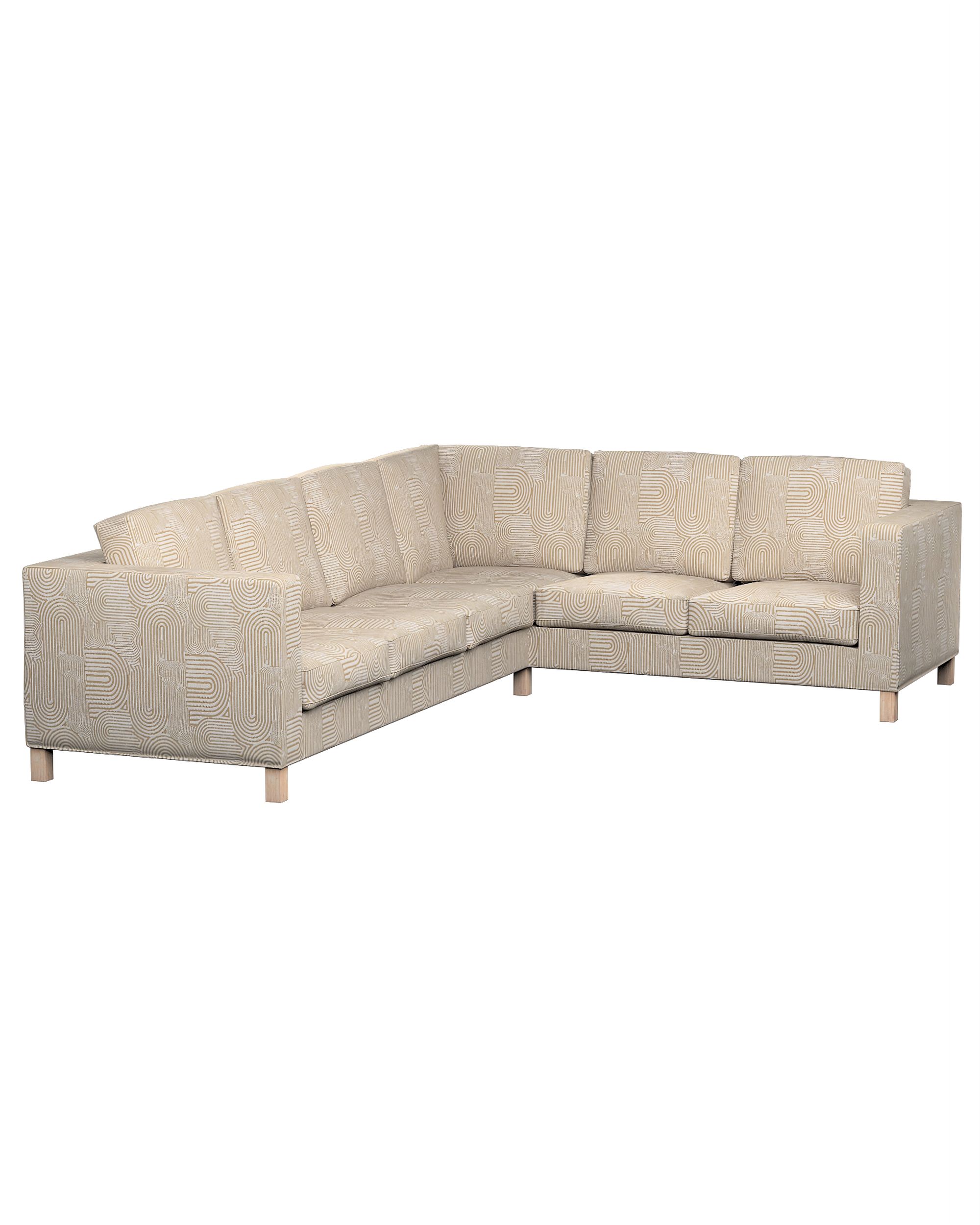 Karlanda corner sofa left cover 3+2 (or right 2+3) product colour beige fabric structured, patterned