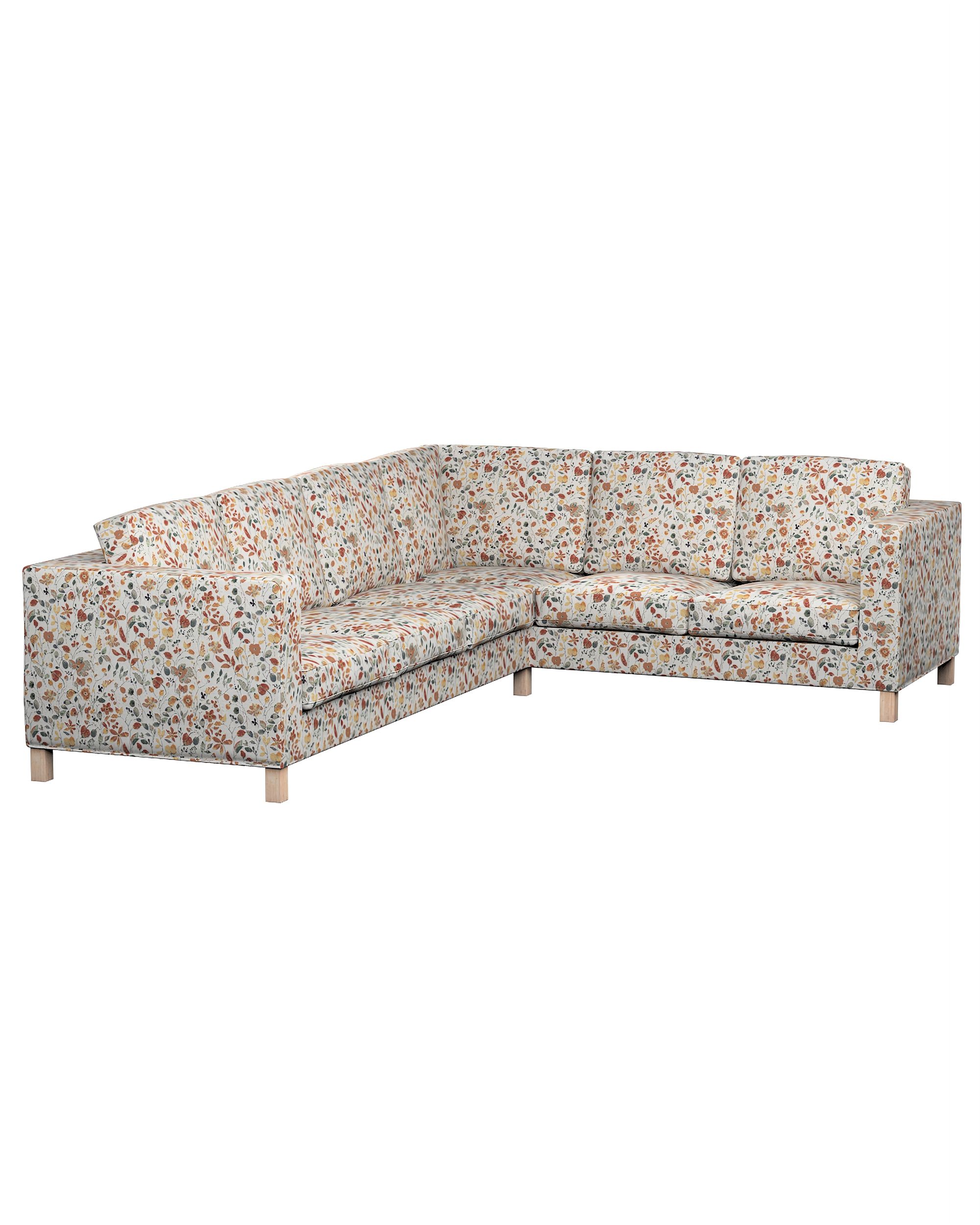 Karlanda corner sofa left cover 3+2 (or right 2+3) product colour orange fabric structured, patterned