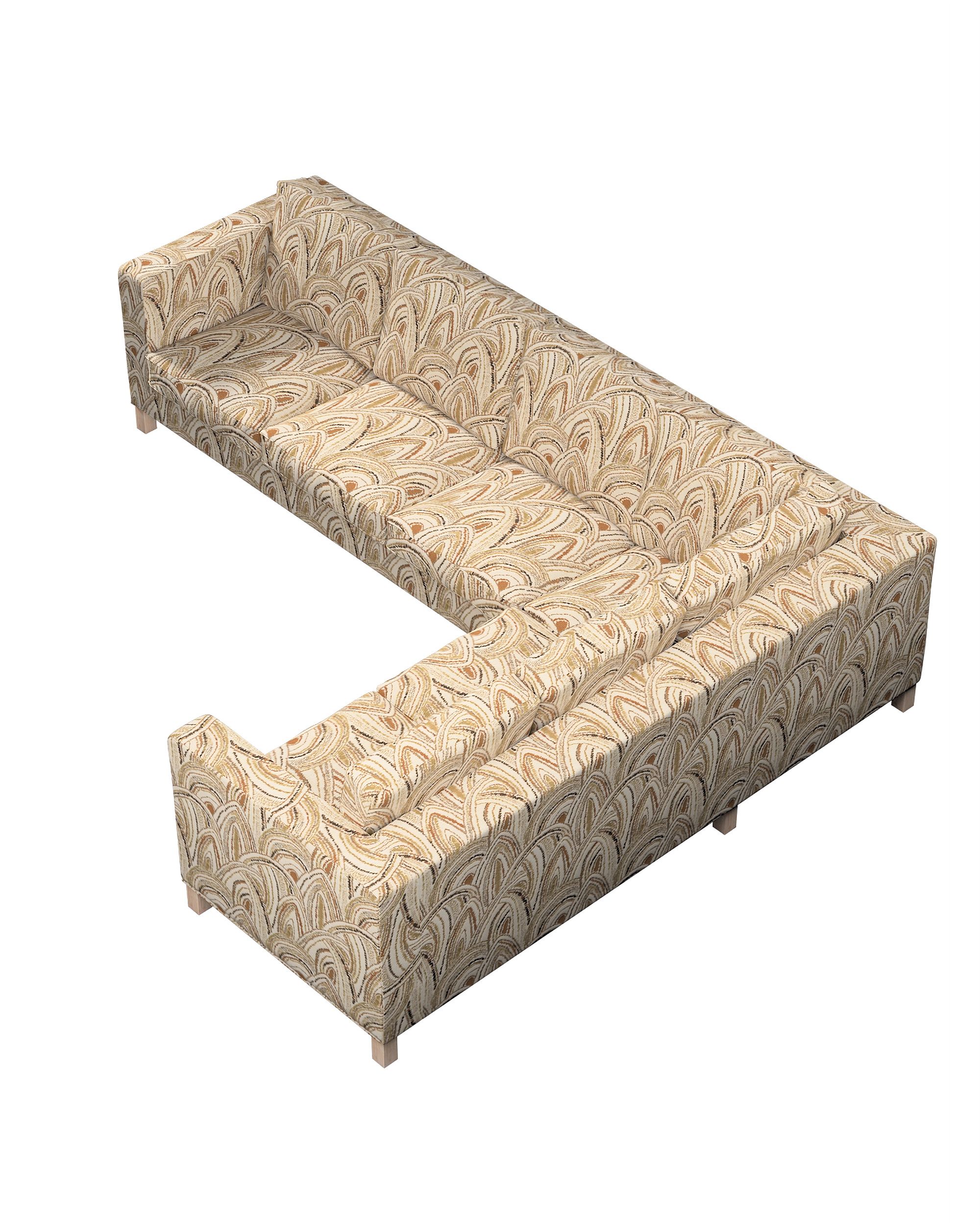 Karlanda corner sofa left cover 3+2 (or right 2+3) product colour beige fabric structured, patterned (hover)