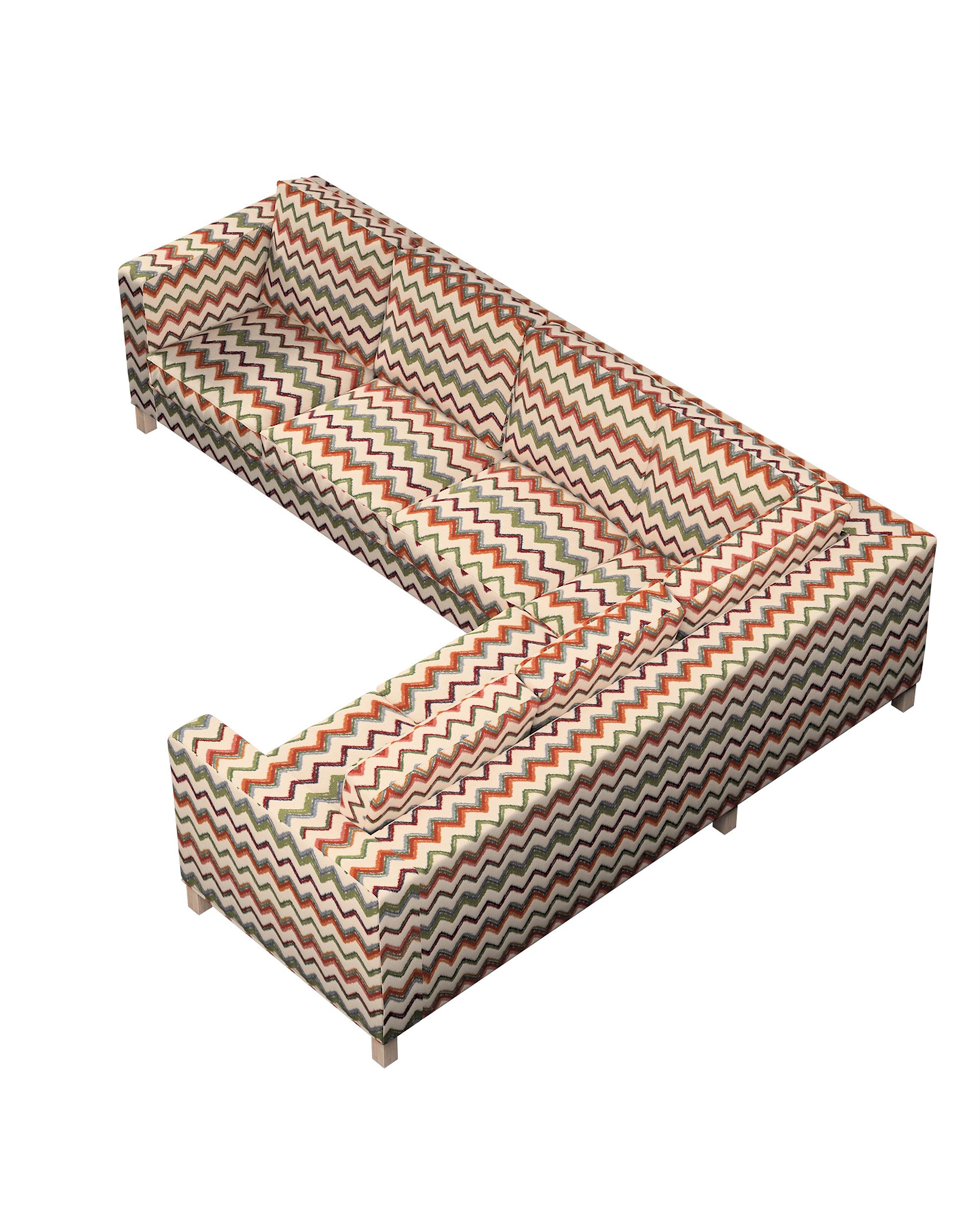 Karlanda corner sofa left cover 3+2 (or right 2+3) product colour multicolour fabric structured, patterned (hover)