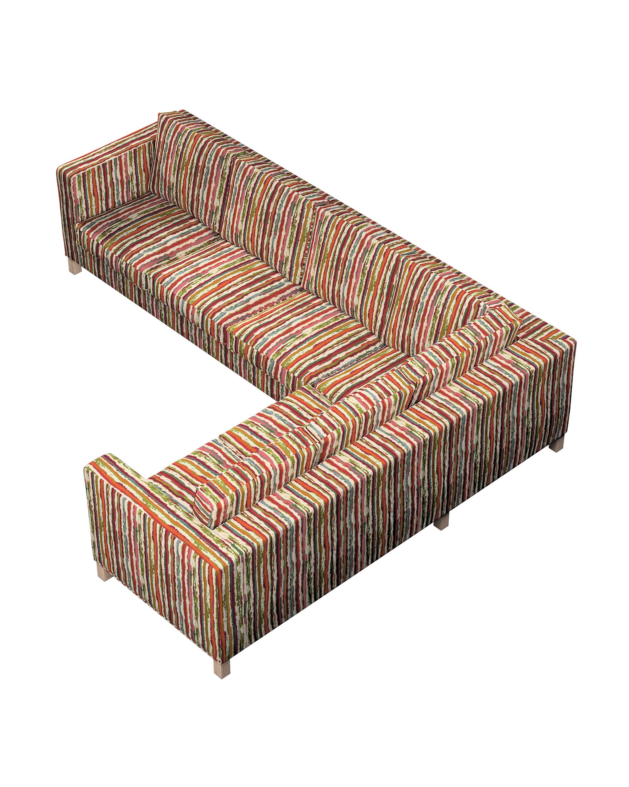 Karlanda corner sofa left cover 3+2 (or right 2+3) product colour multicolour fabric structured, patterned (hover)