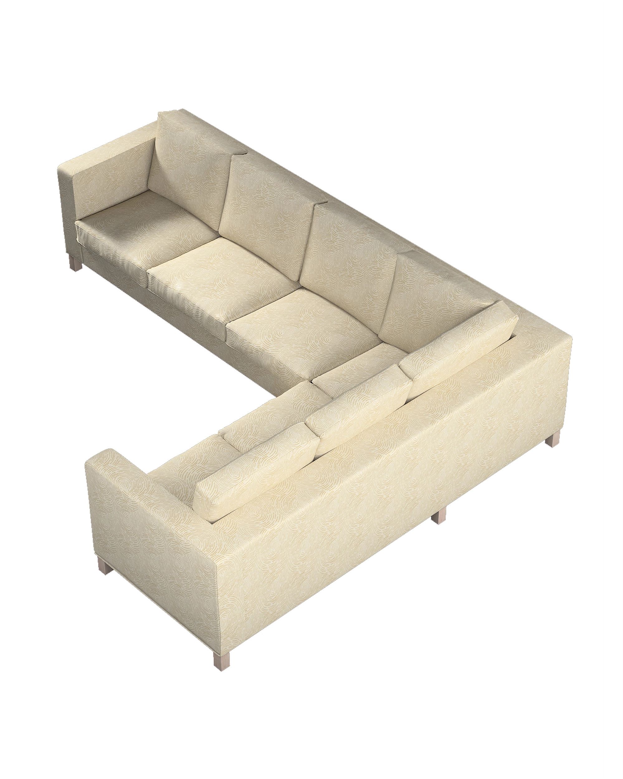 Karlanda corner sofa left cover 3+2 (or right 2+3) product colour beige fabric gloss, structured, patterned (hover)