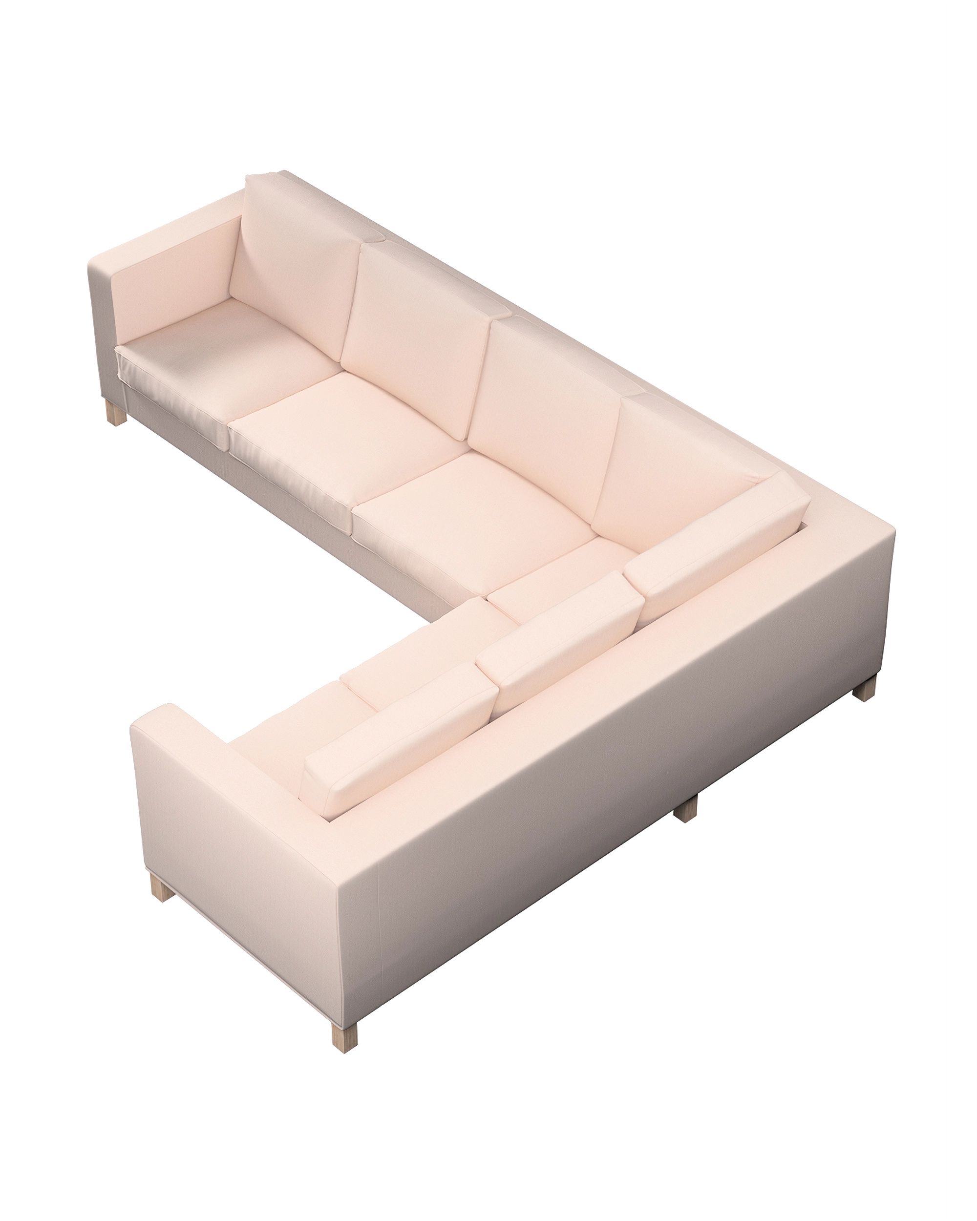 Karlanda corner sofa left cover 3+2 (or right 2+3) product colour pink fabric structured (hover)