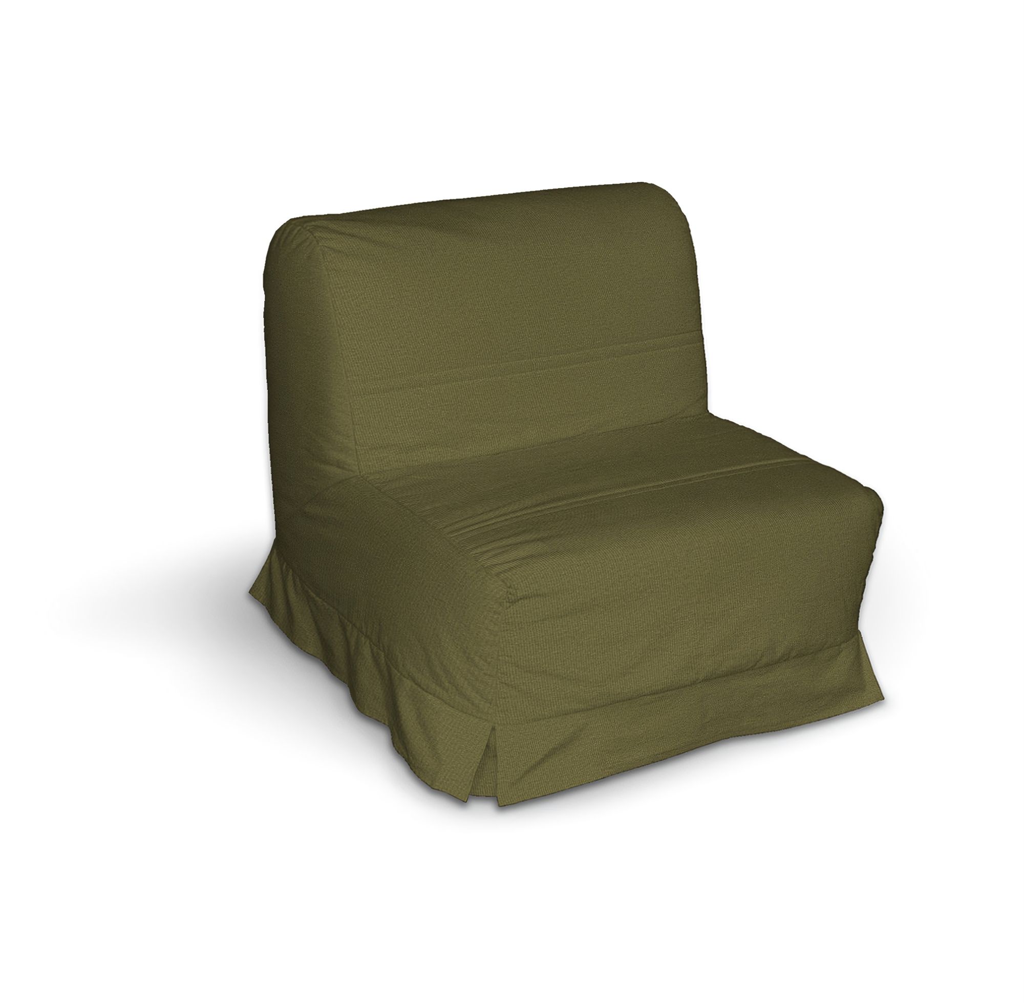 Lycksele chair-bad cover with box pleats product colour green fabric structured