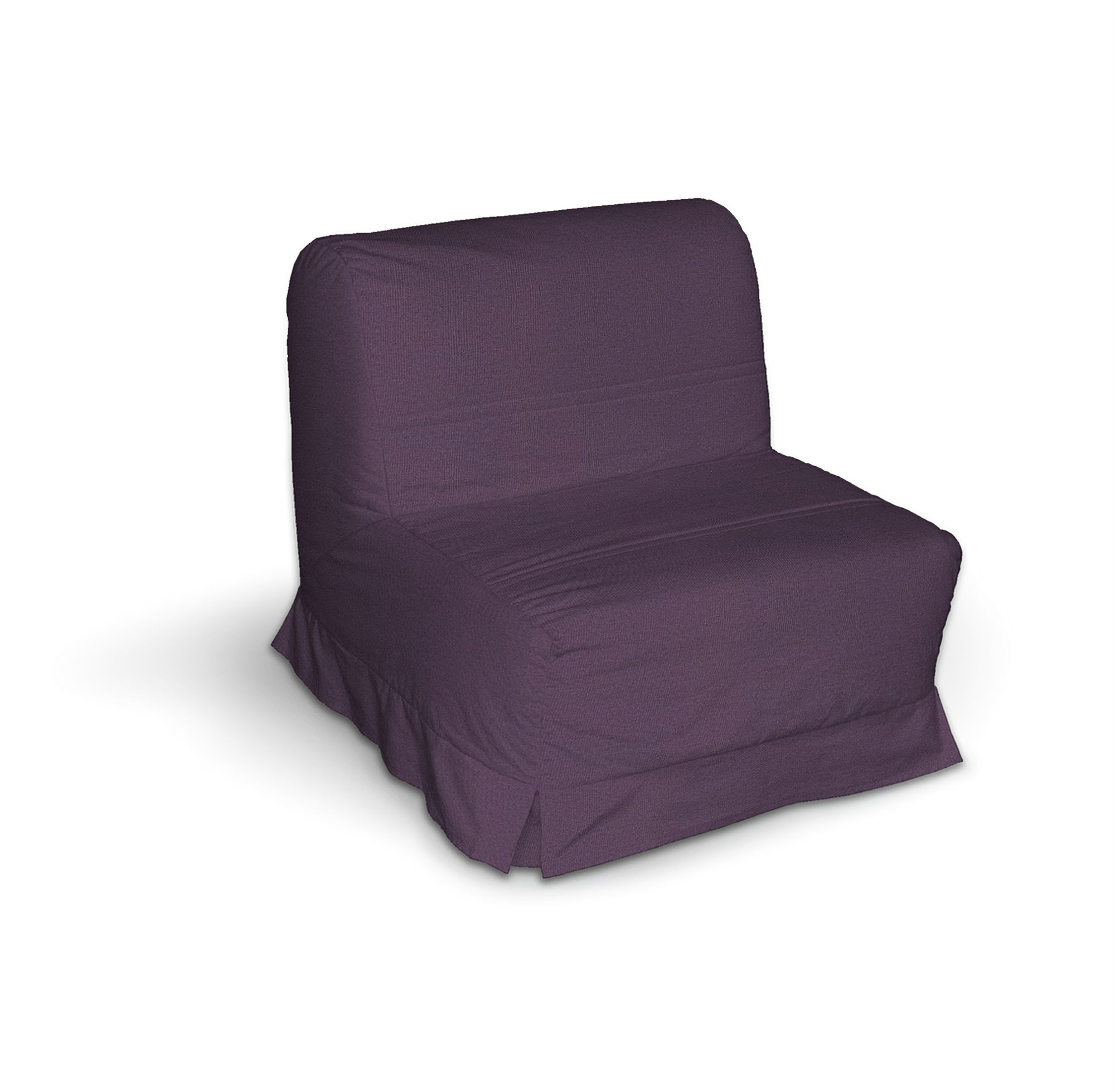 Lycksele chair-bad cover with box pleats product colour purple fabric structured