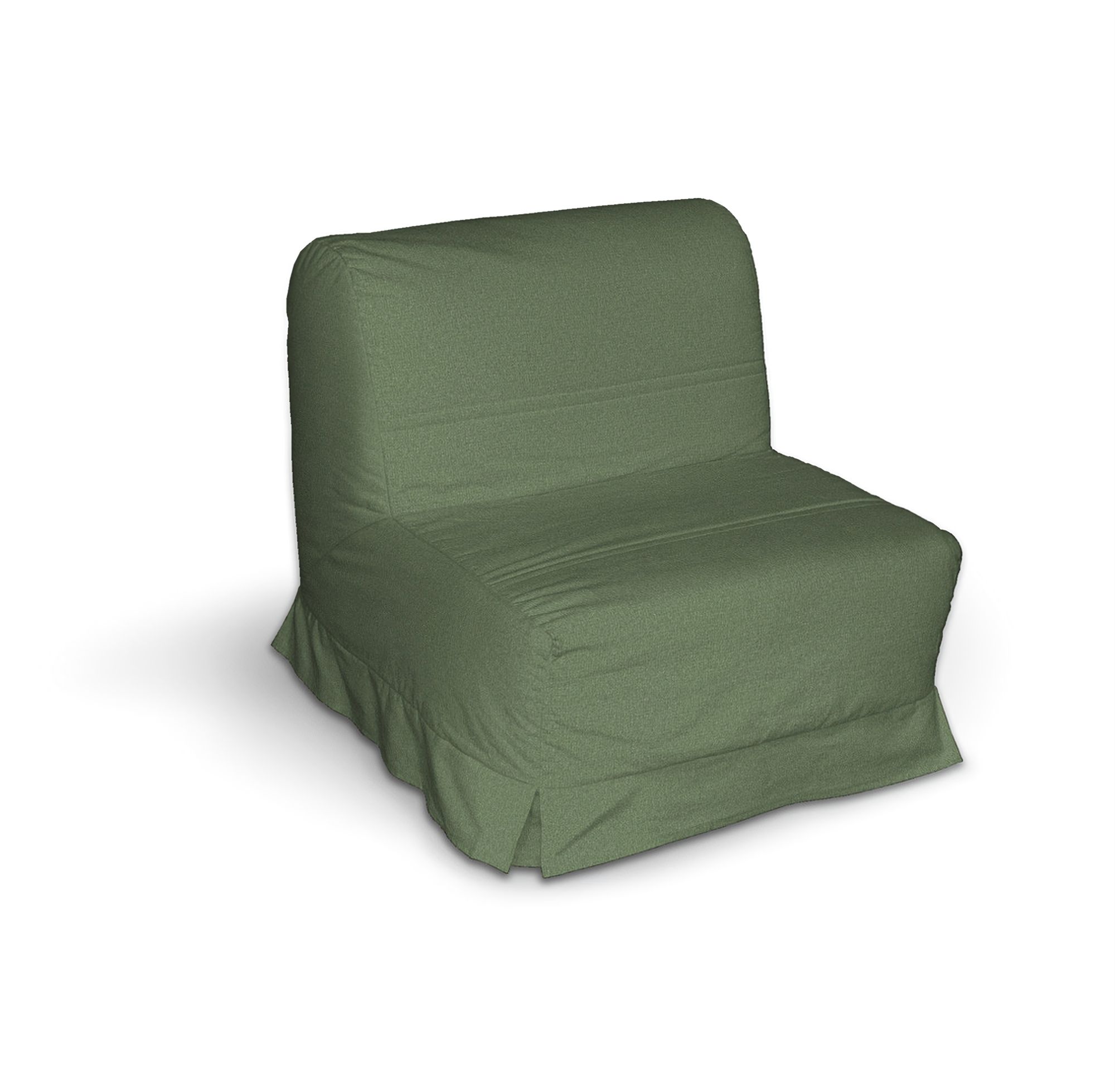 Lycksele chair-bad cover with box pleats product colour green fabric structured